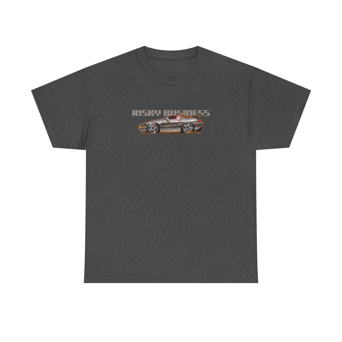 RISKY BUSINESS Porsche 928 Fireball Art Cotton Tee Shirt - Colors