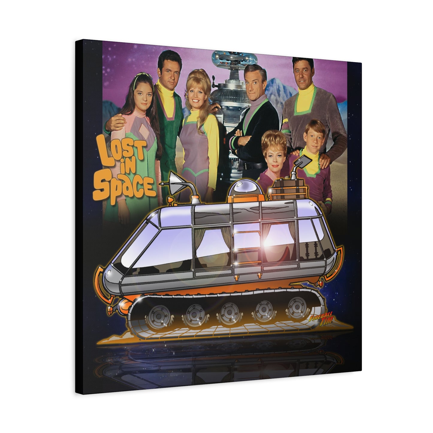 LOST in SPACE Classic TV Chariot Canva Art Wall Print