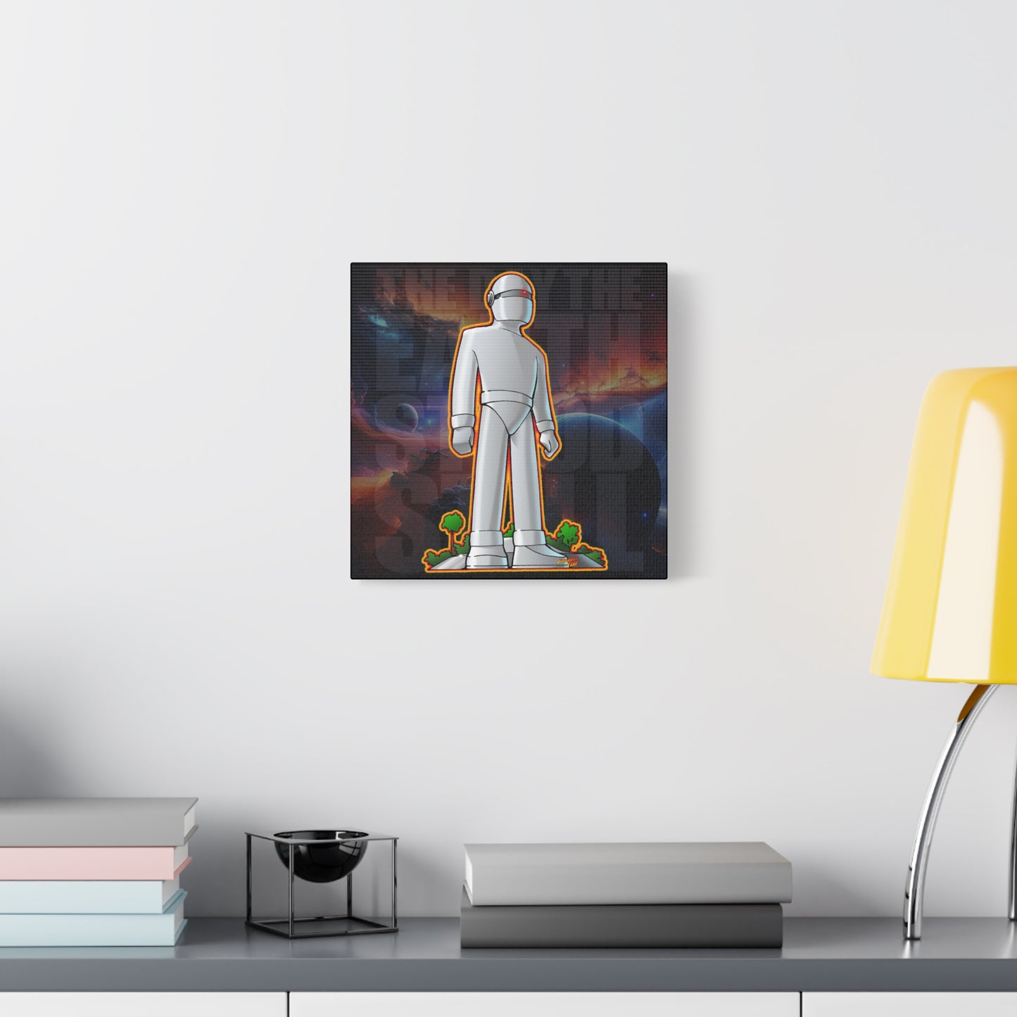 THE DAY THE EARTH STOOD STILL Vintage Gort Robot Art Canvas Wall Print - 12x12