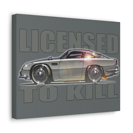 ASTON MARTIN DB5 James Bond 007 Licensed to Kill Concept Art Canvas Print 11x14