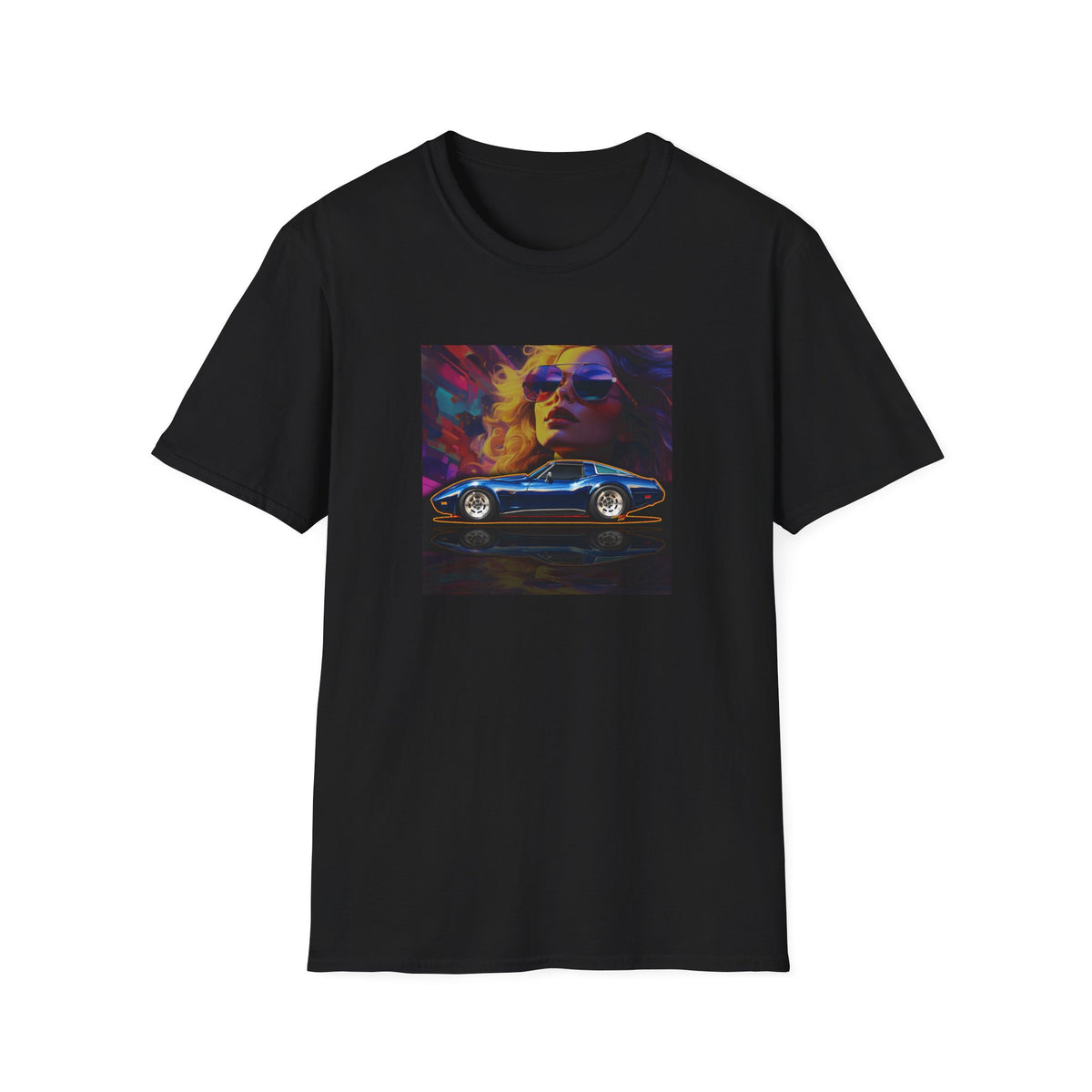 CHEVROLET CORVETTE 1978 Collectible Blonde Fireball Art Collectible Fireball Art TeeShirt