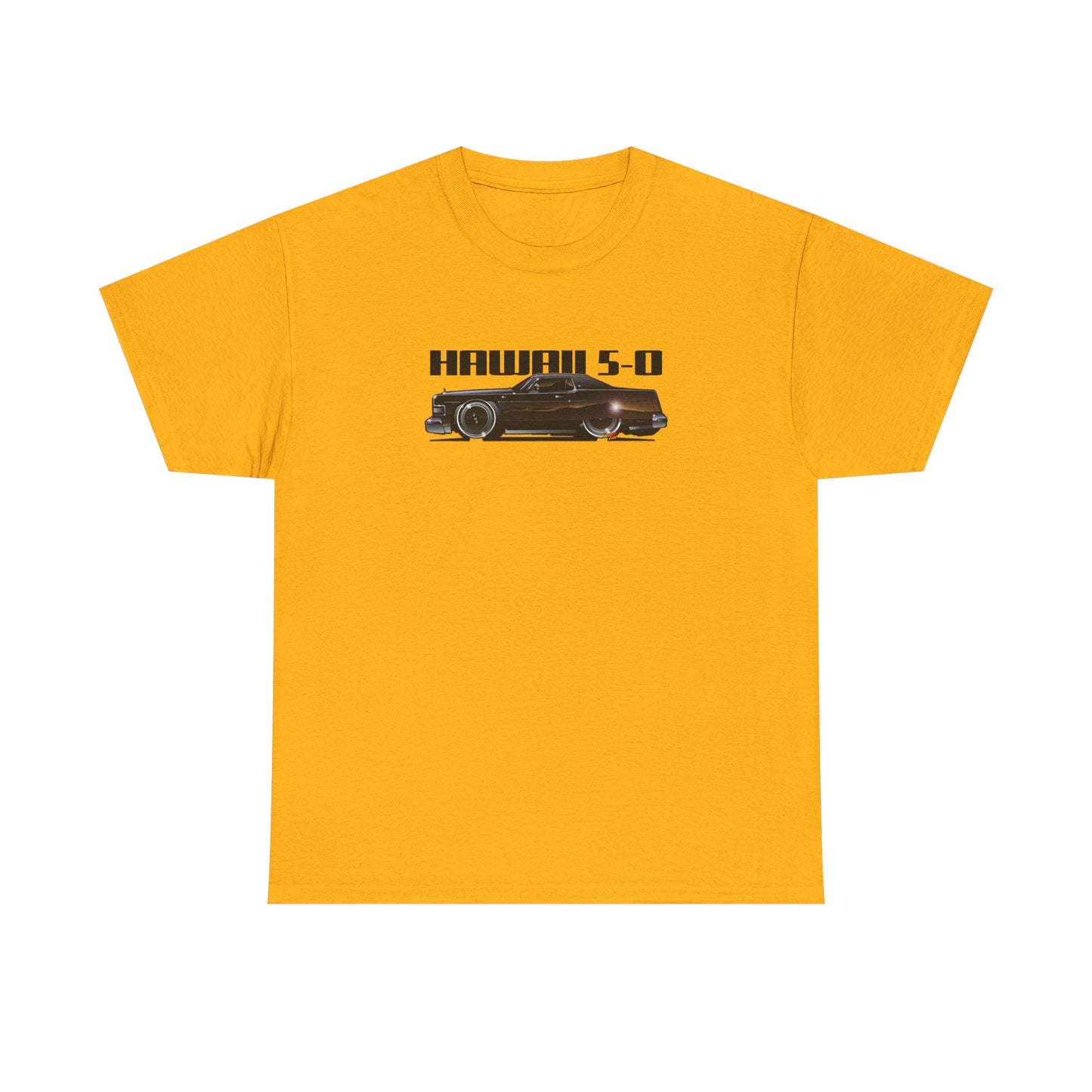 HAWAII 5-O 1974 MERCURY MARQUIS BROUGHAM Fireball Art Tee Shirt - Multiple Sizes