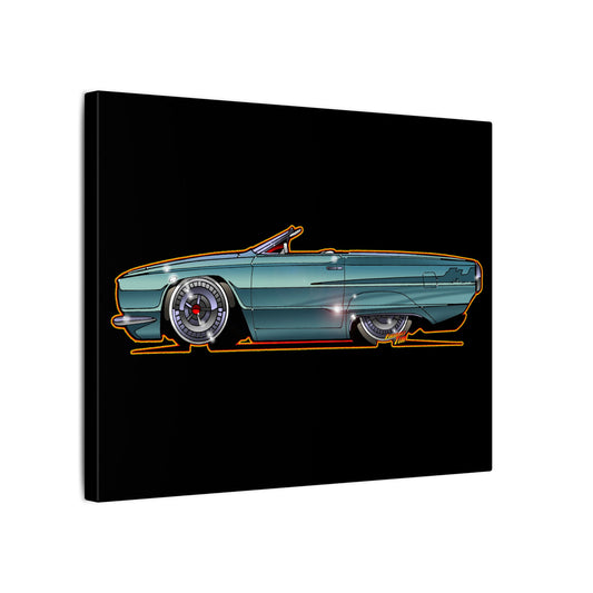 THELMA & LOUISE 1966 Ford Thunderbird Collectible Fireball Art Canvas Print - 11x14