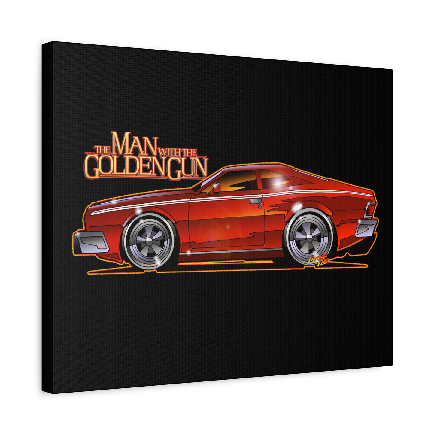 MAN WITH THE GOLDEN GUN AMC Hornet James Bond Fireball Art Canvas Print