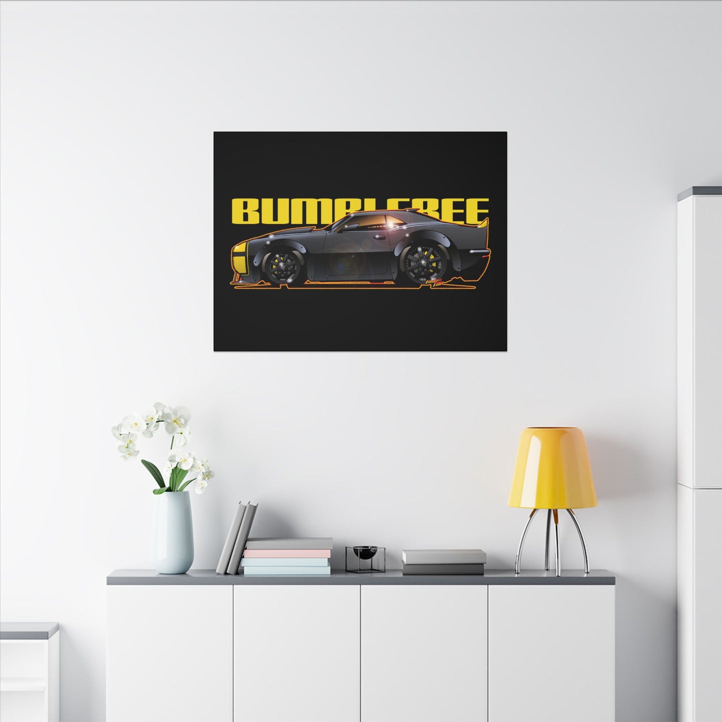 TRANSFORMERS BUMBLEBEE 1967 Camaro Fireball Art Canvas Print