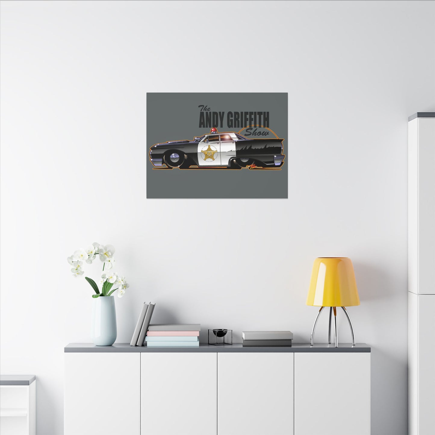 ANDY GRIFFITH SHOW 1963 Ford Galaxie Police Patrol Car Canvas Art Print - 11x14