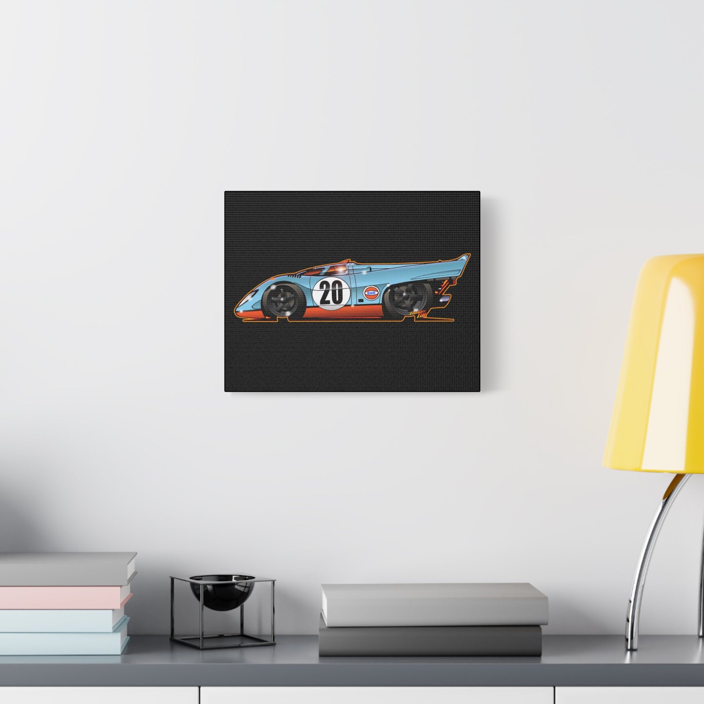 LE MANS Steve McQueen Porsche 917K Collectible Fireball Art Canvas Print - 11x14