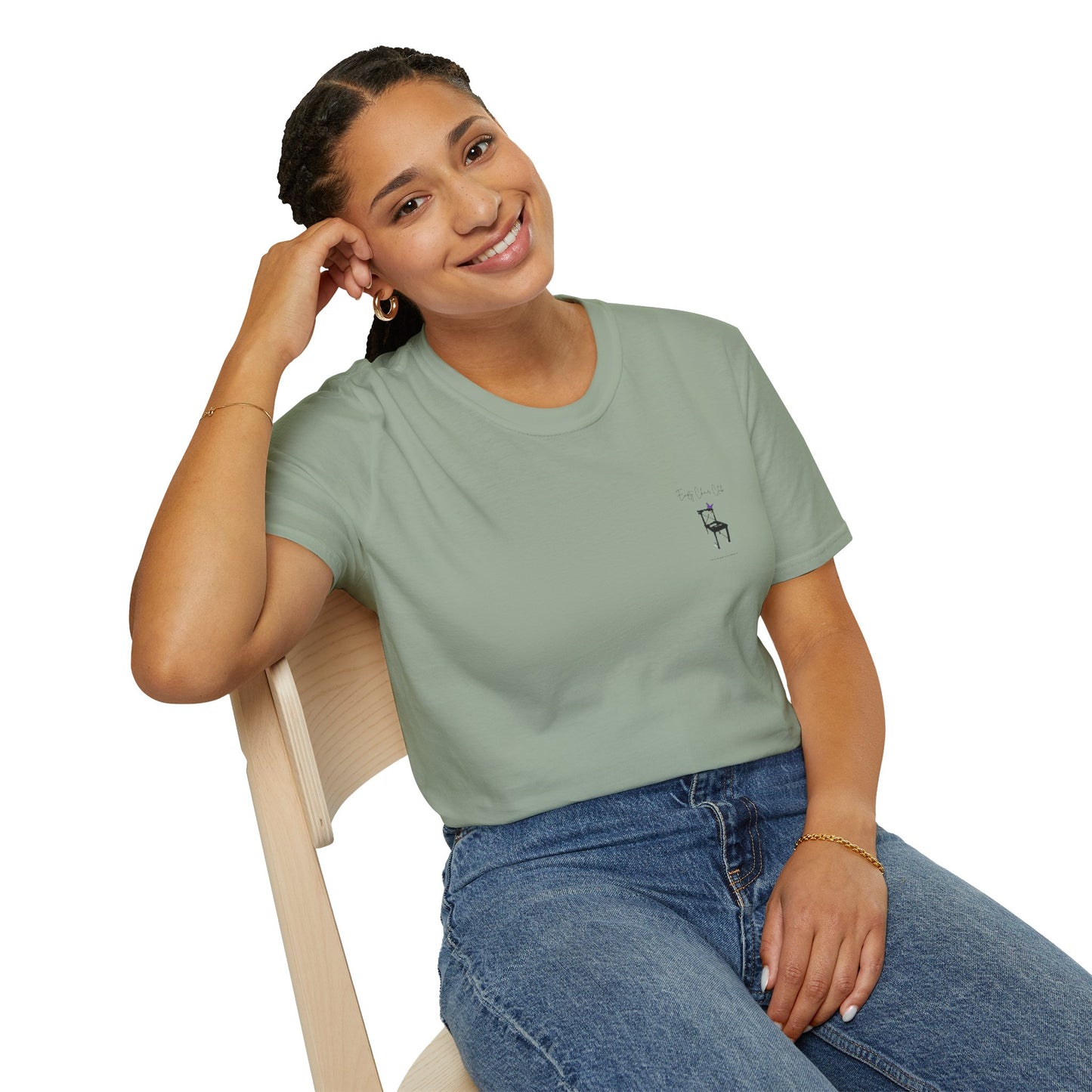 EMPTY CHAIR CLUB Unisex Softstyle T-Shirt - Casual Comfort for Relaxation and Reflection