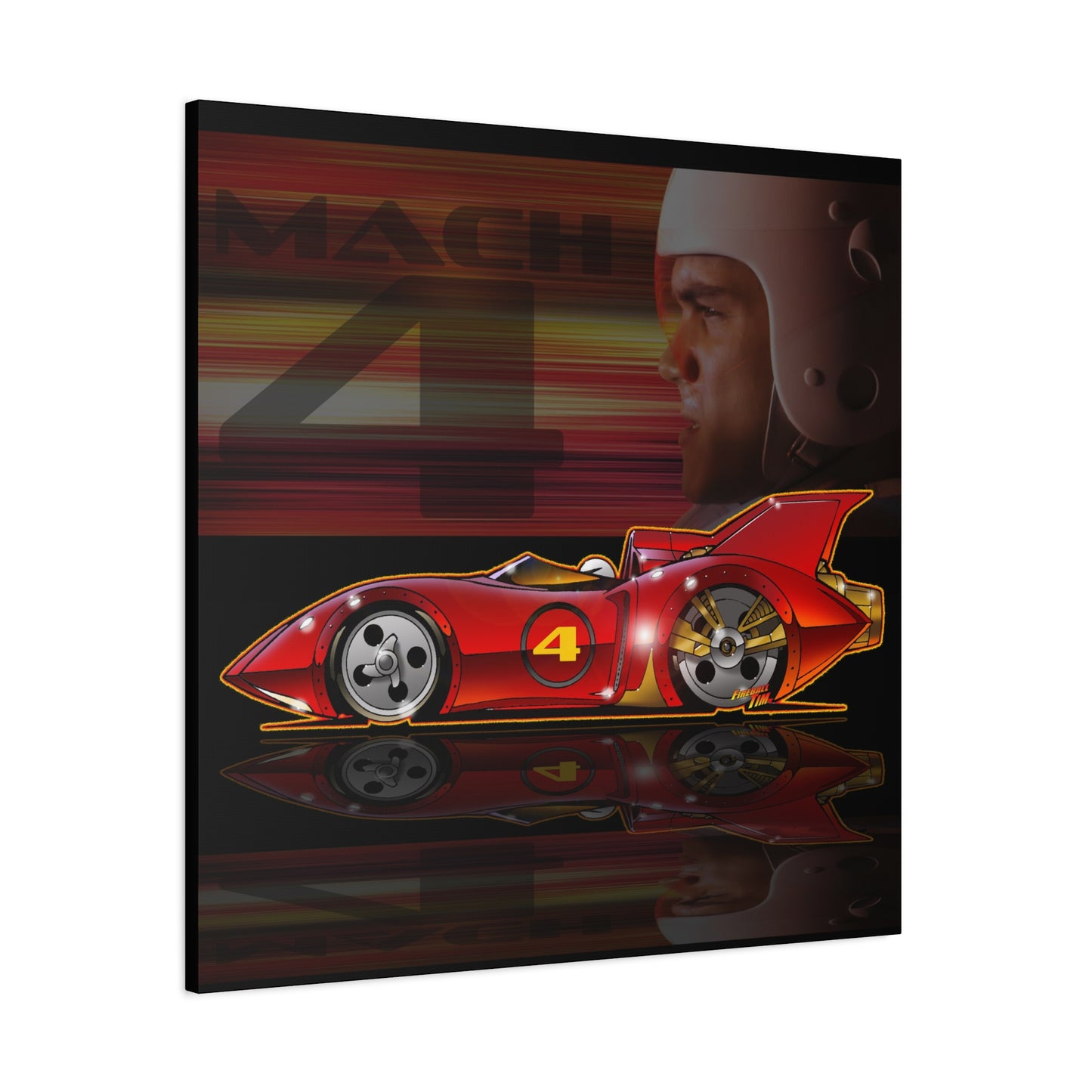 SPEED RACER MACH 4 Fireball Art Canvas Wall Print