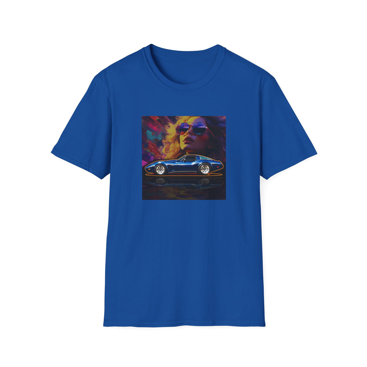 CHEVROLET CORVETTE 1978 Collectible Blonde Fireball Art Collectible Fireball Art TeeShirt