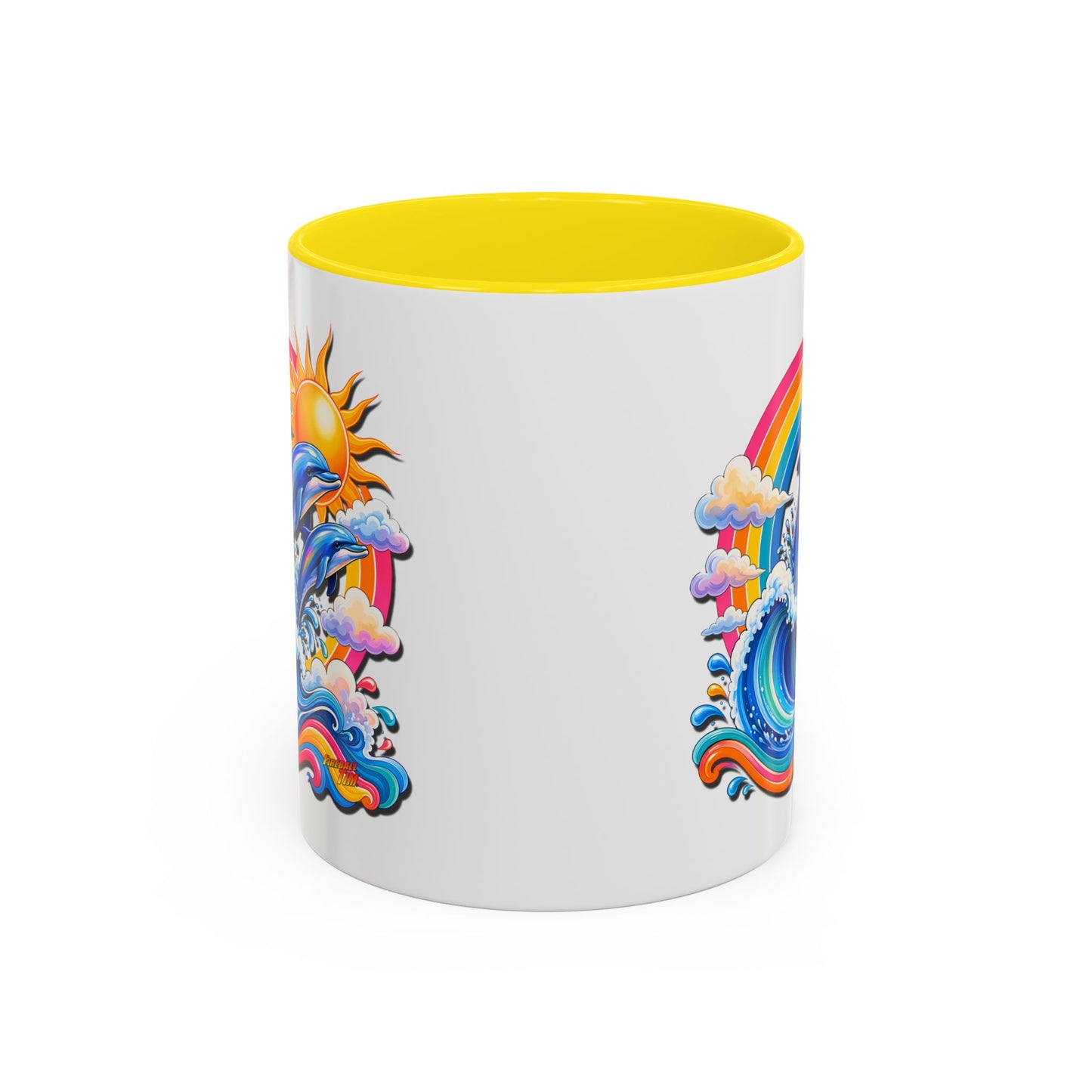 DOLPHIN SPLASH 1 Aquarium Series Fireball Art Coffee Mug - 2 Sizes