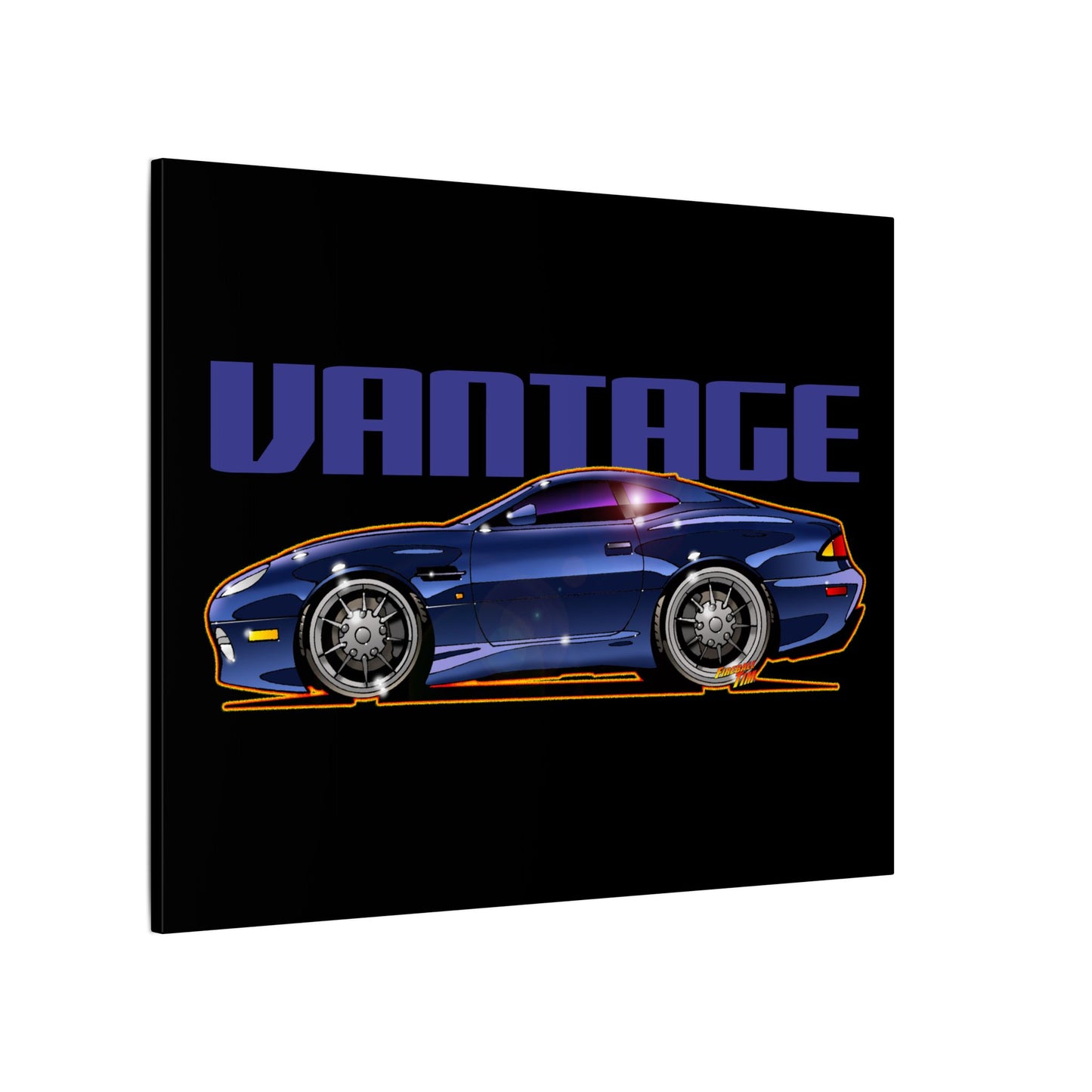 ASTON MARTIN VANTAGE 2001 Fireball Art Canvas Print