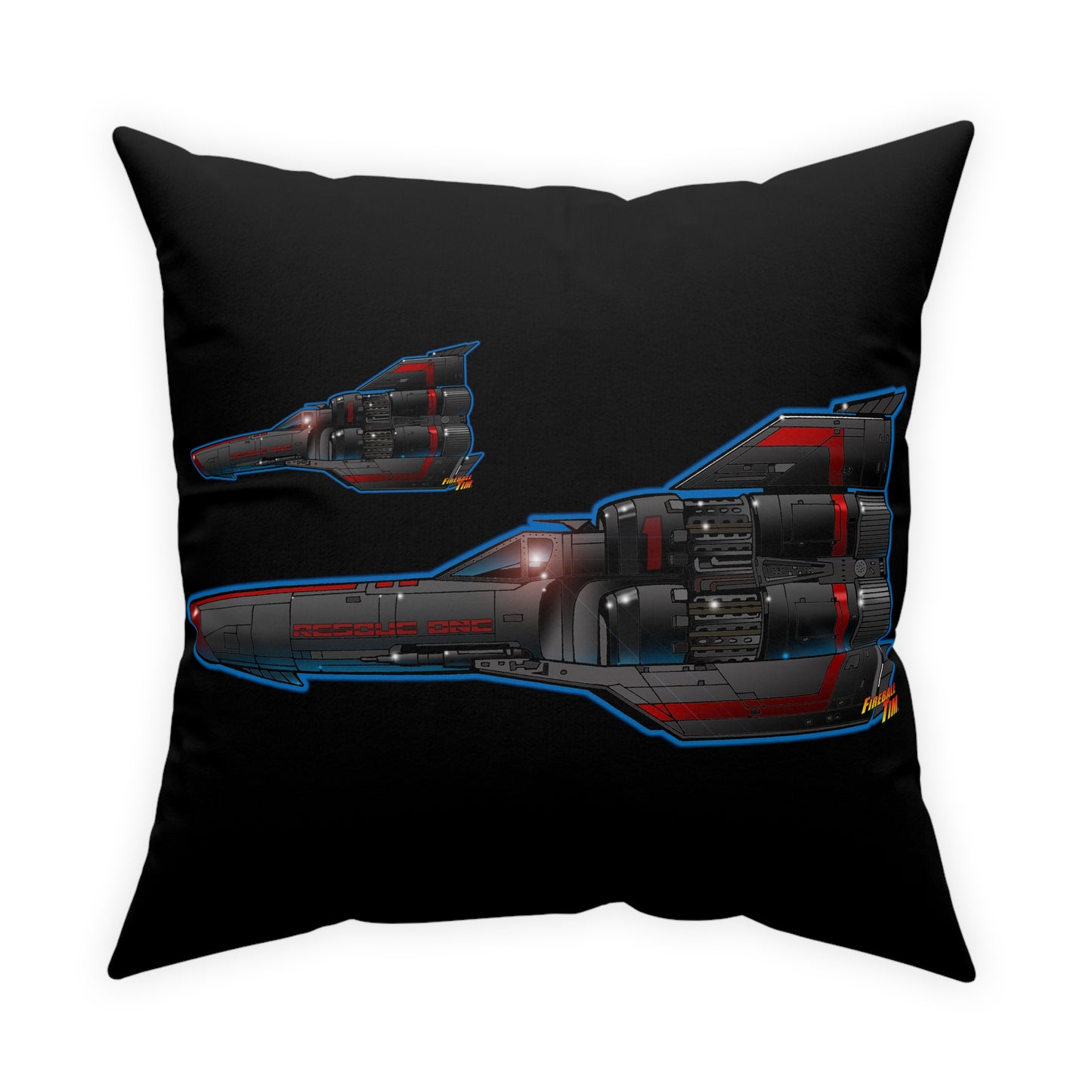 BATTLESTAR GALACTICA Colonial Viper Rescue Spaceship Broadcloth Pillow 5 Sizes