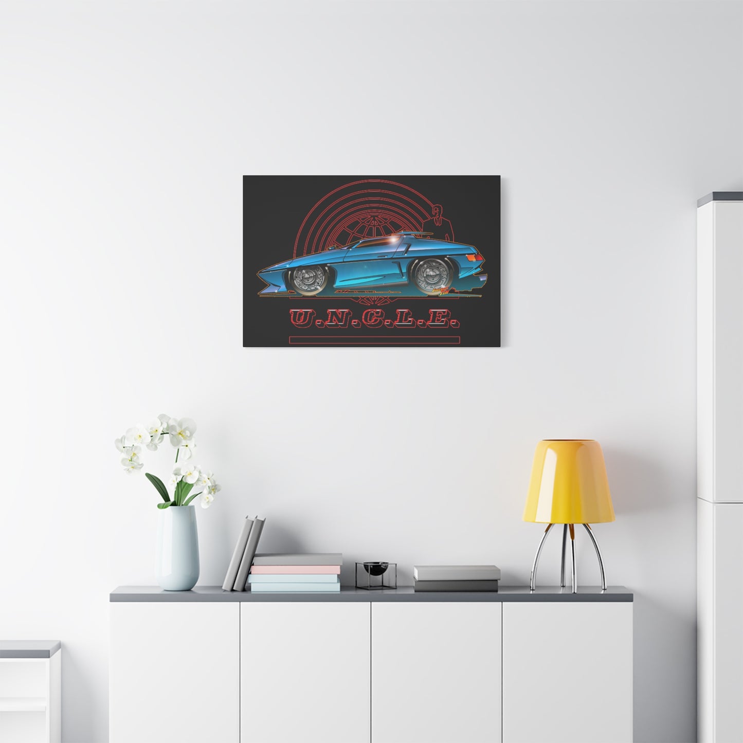 THE MAN FROM U.N.C.L.E. Piranha TV Car Fireball Canvas Art Print