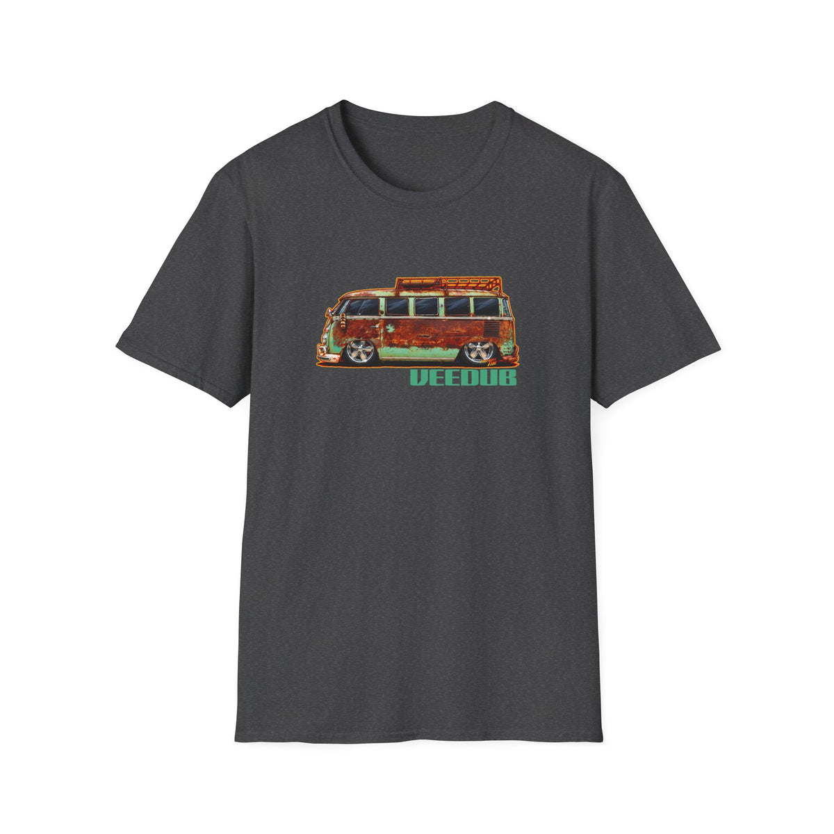 KUSTOM VW VOLKSWAGEN BUS Collectible Fireball Art TeeShirt