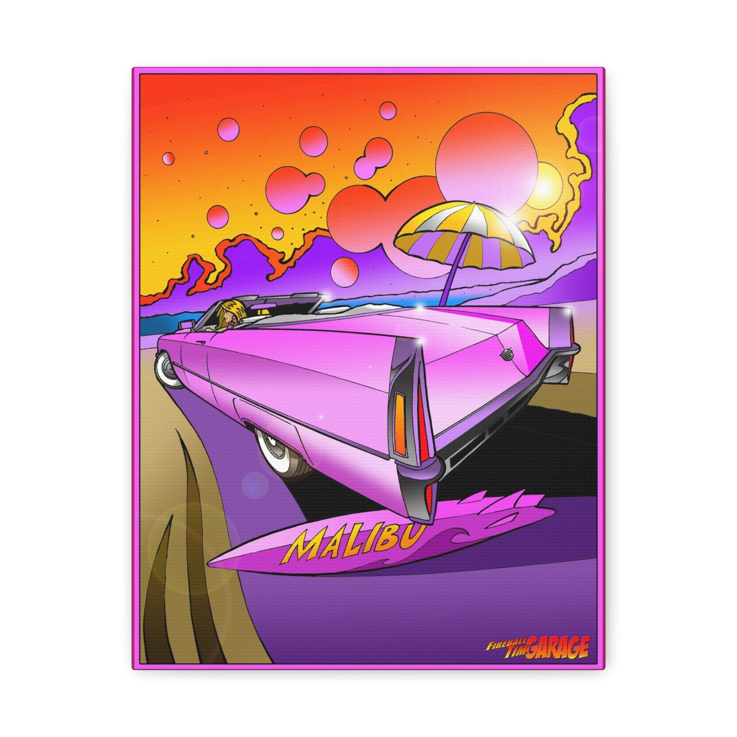 BARBIE CADILLAC Concept Art Canvas Print 11x14