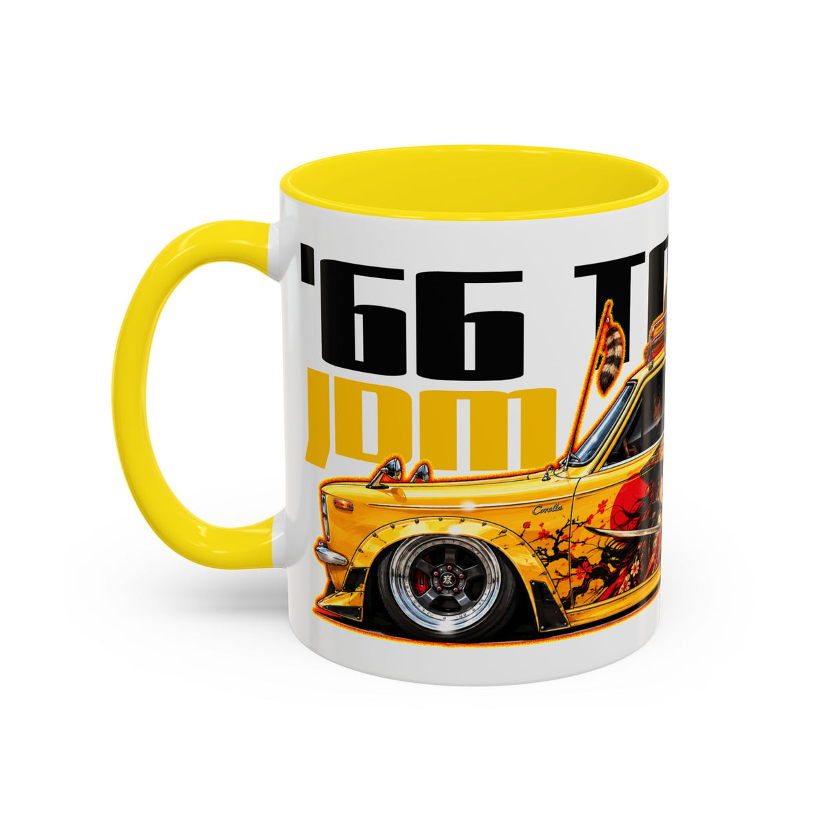 JDM 1966 TOYOTA COROLLA Collectible Fireball Art Coffee Mug - 2 Sizes