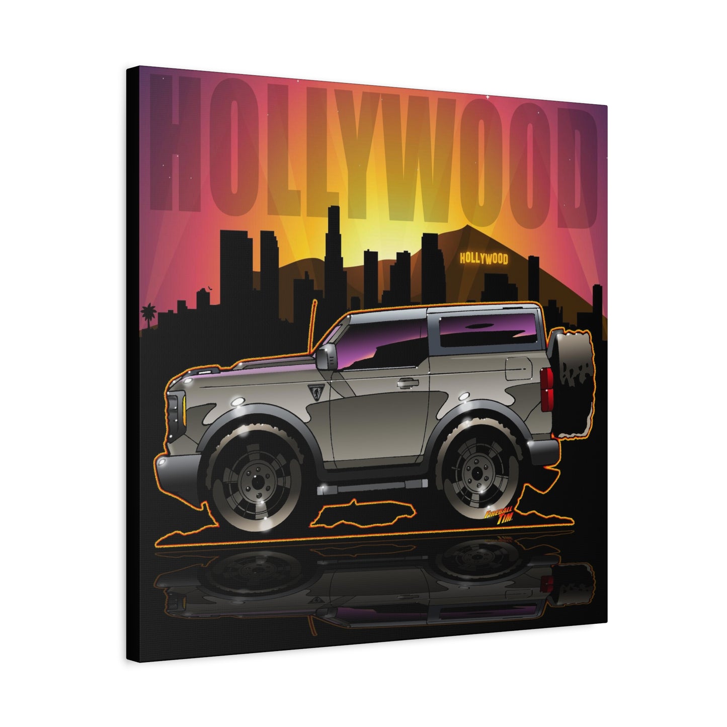 FORD BRONCO SASQUATCH 2026 Collectible Fireball Art Canvas Print