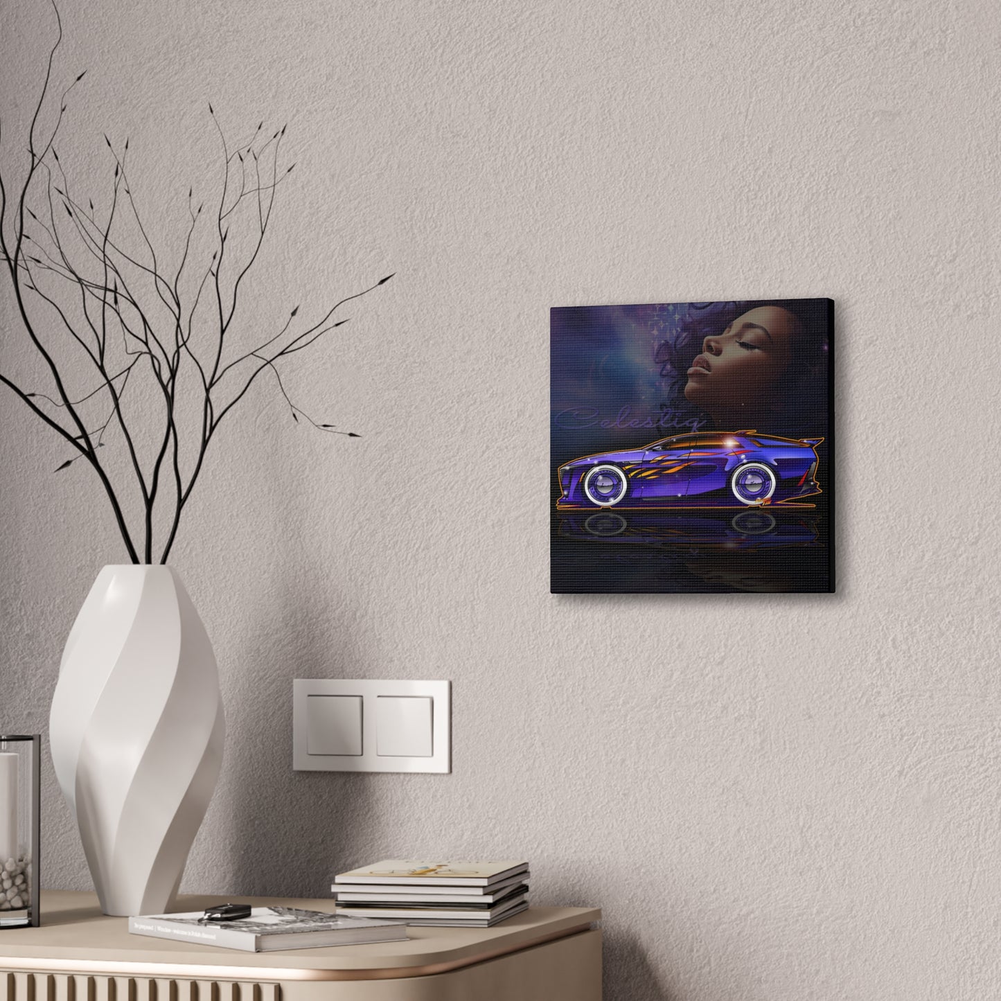 CADILLAC CELESTIQ EV Fireball Art Canvas Print - 3 Sizes