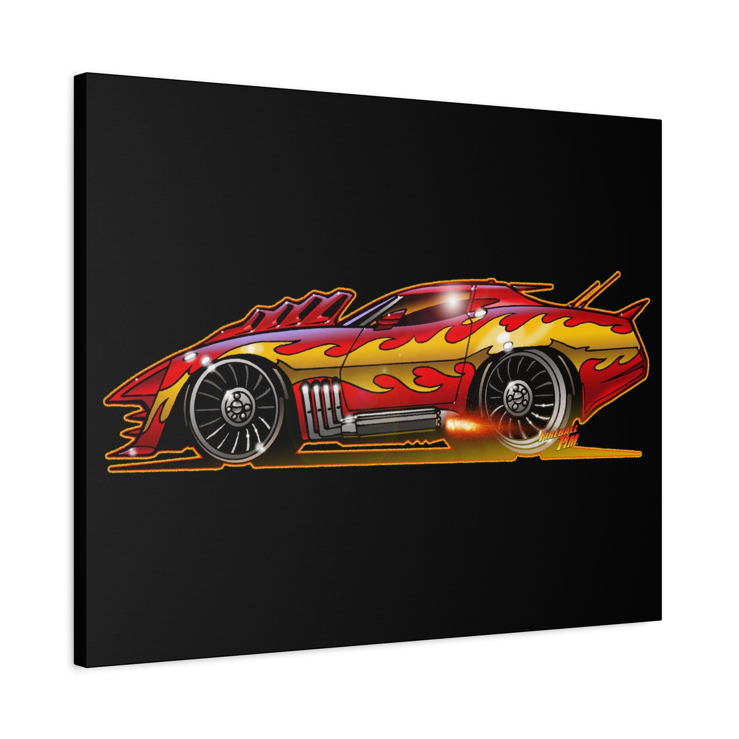 CORVETTE SUMMER Movie Car Fireball Art Canvas Print