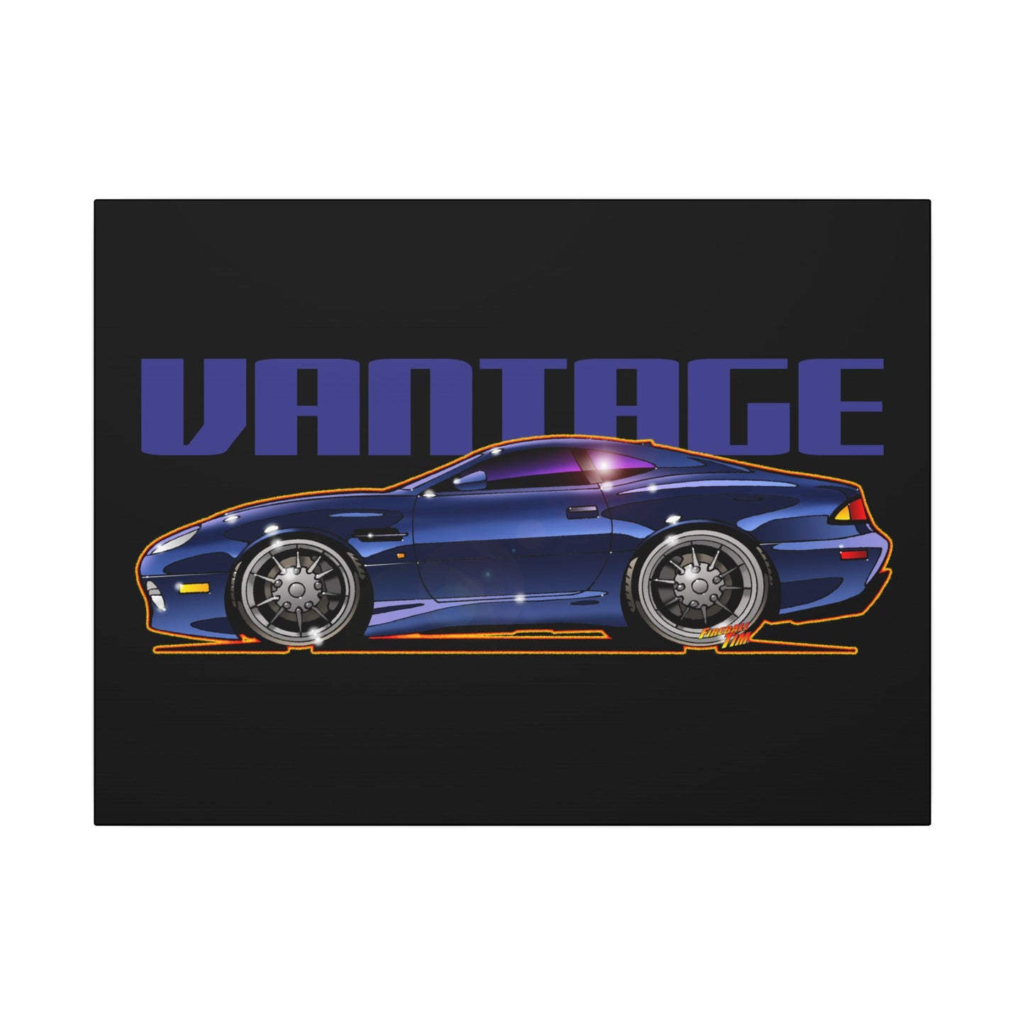 ASTON MARTIN VANTAGE 2001 Fireball Art Canvas Print
