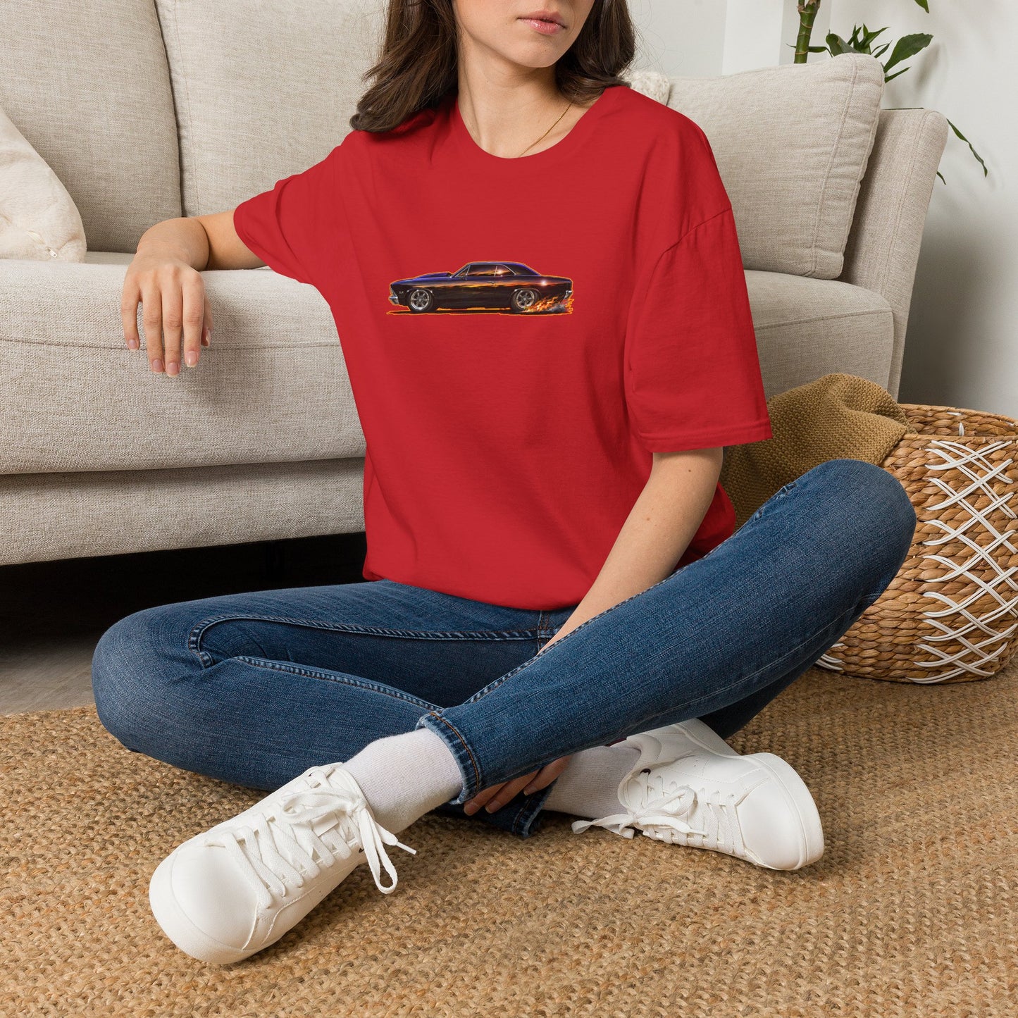 CHEVROLET CHEVY CHEVELLE 1966 Collectible Fireball Art Tee Shirt