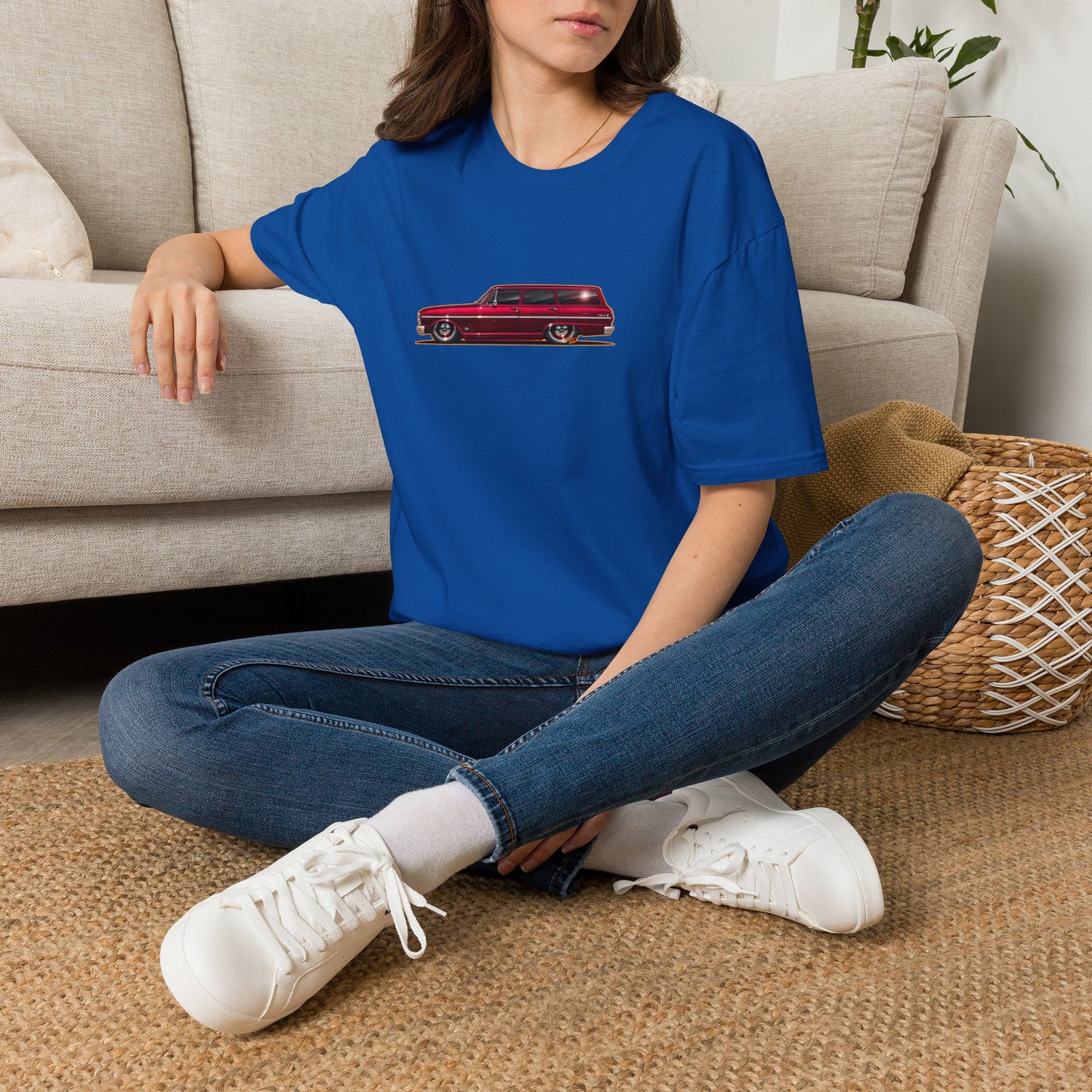 CHEVY NOVA WAGON 1965 Collectible Fireball Art Tee Shirt
