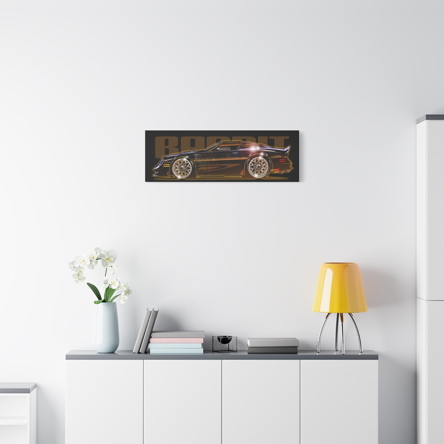SMOKEY AND THE BANDIT Pontiac Trans Am Fireball Art Canvas Print - Sizes