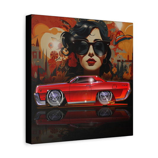 LINCOLN CONTINENTAL COUPE 1967 Canvas Art Wall Print - 12x12