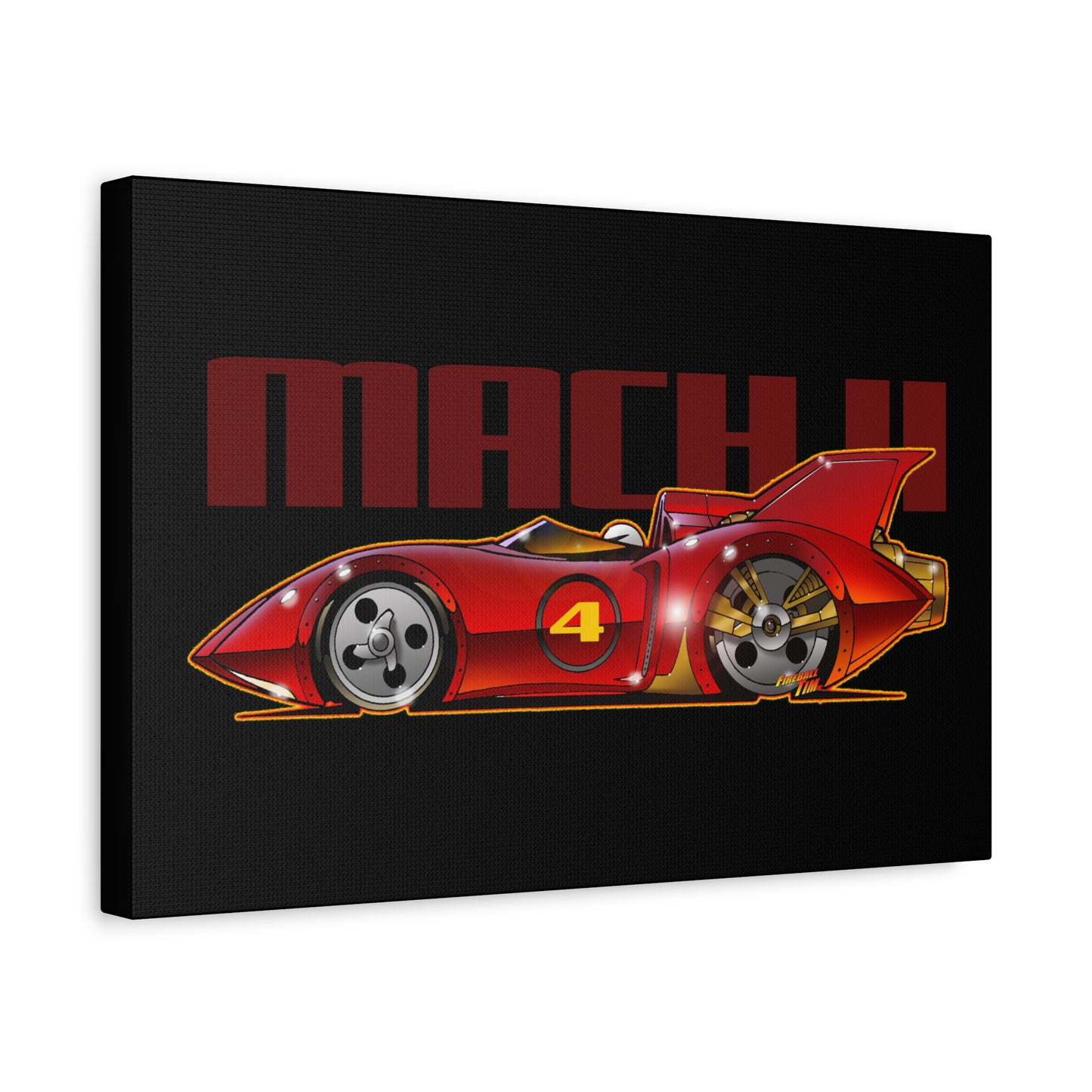 SPEED RACER MACH 4 Fireball Art Canvas Wall Print