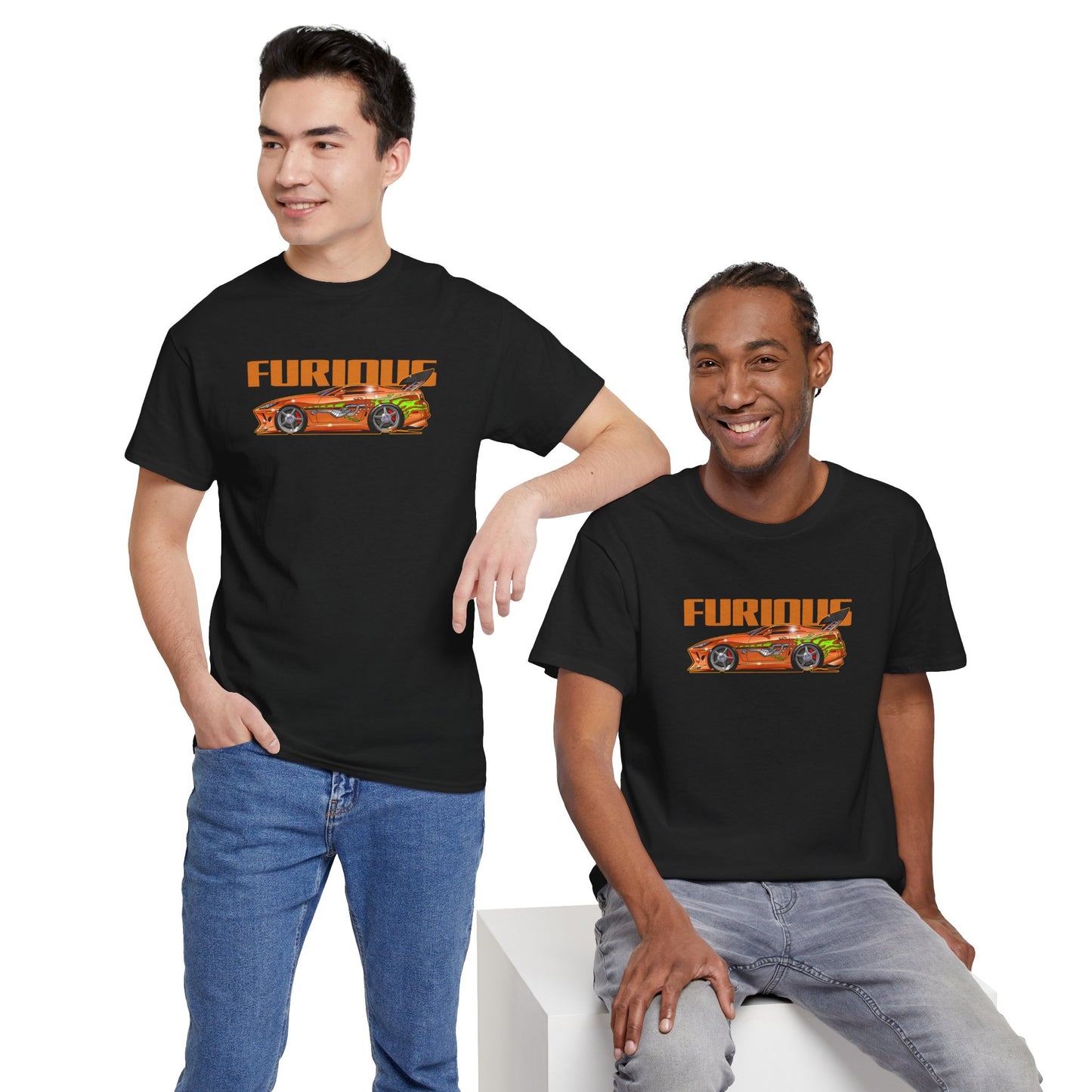 FAST & FURIOUS 1994 TOYOTA SUPRA MK IV Fireball Art Tee Shirt - Multiple Sizes