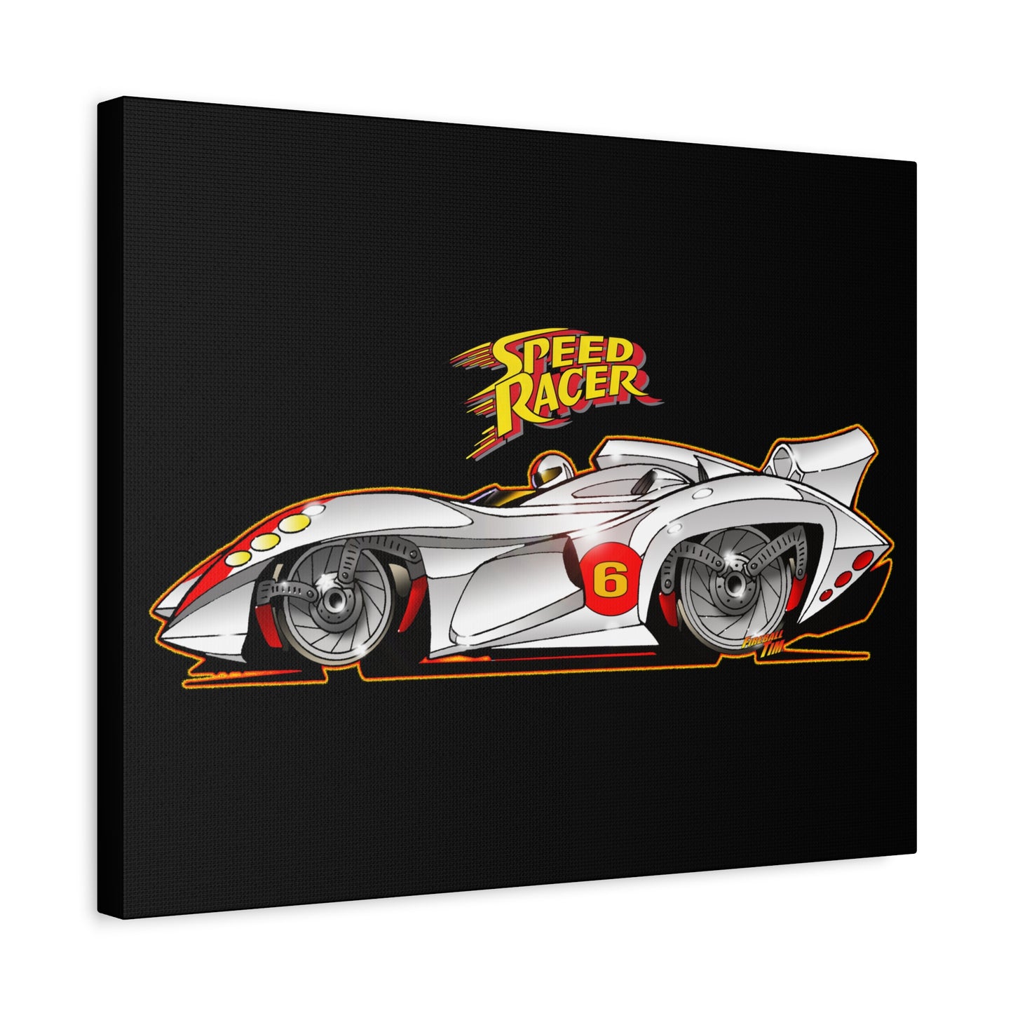 SPEED RACER MACH 6 Fireball Art Collectible Canvas Print - Multiple Sizes