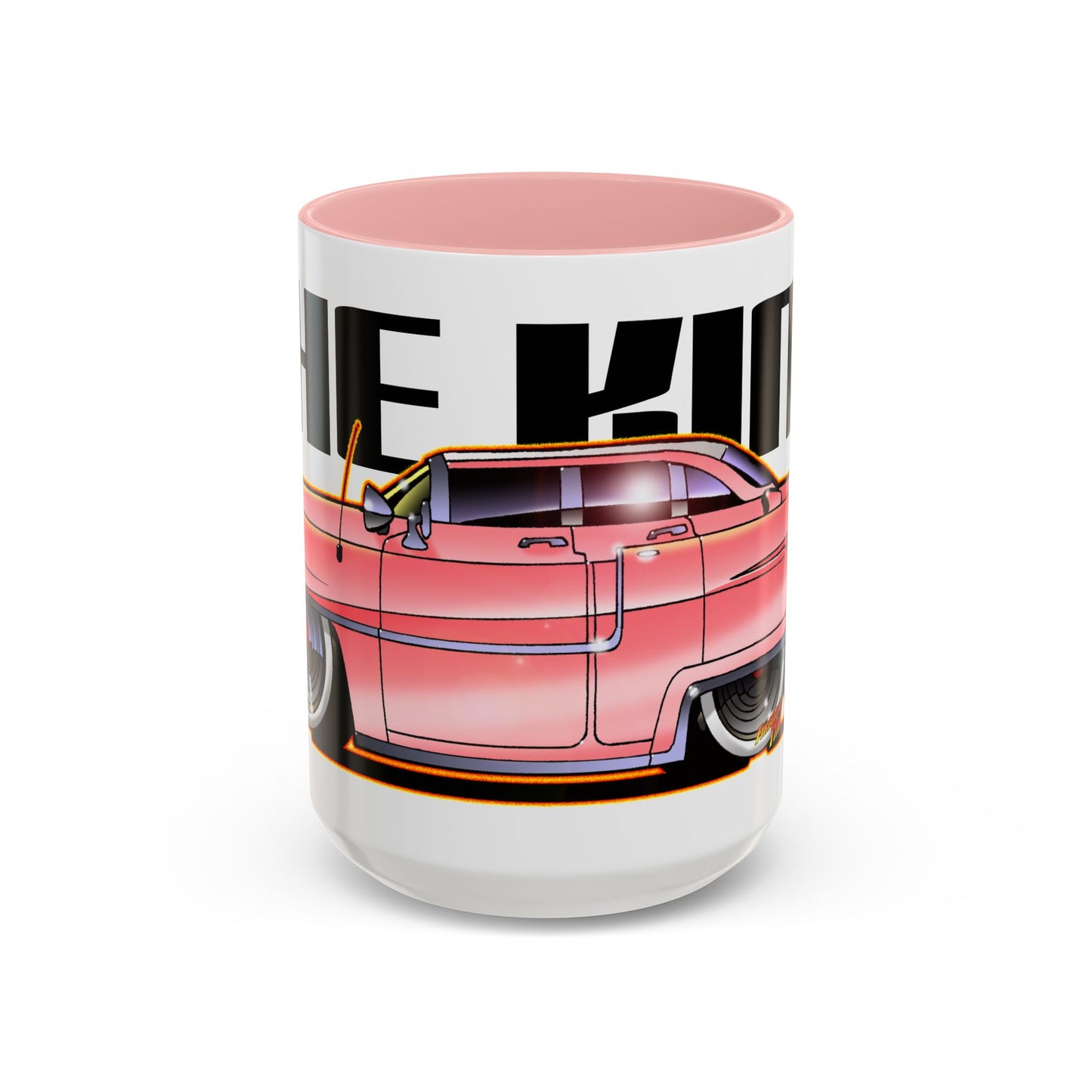 ELVIS THE KING PINK 1955 CADILLAC Fireball Art Coffee Mug - 2 Sizes