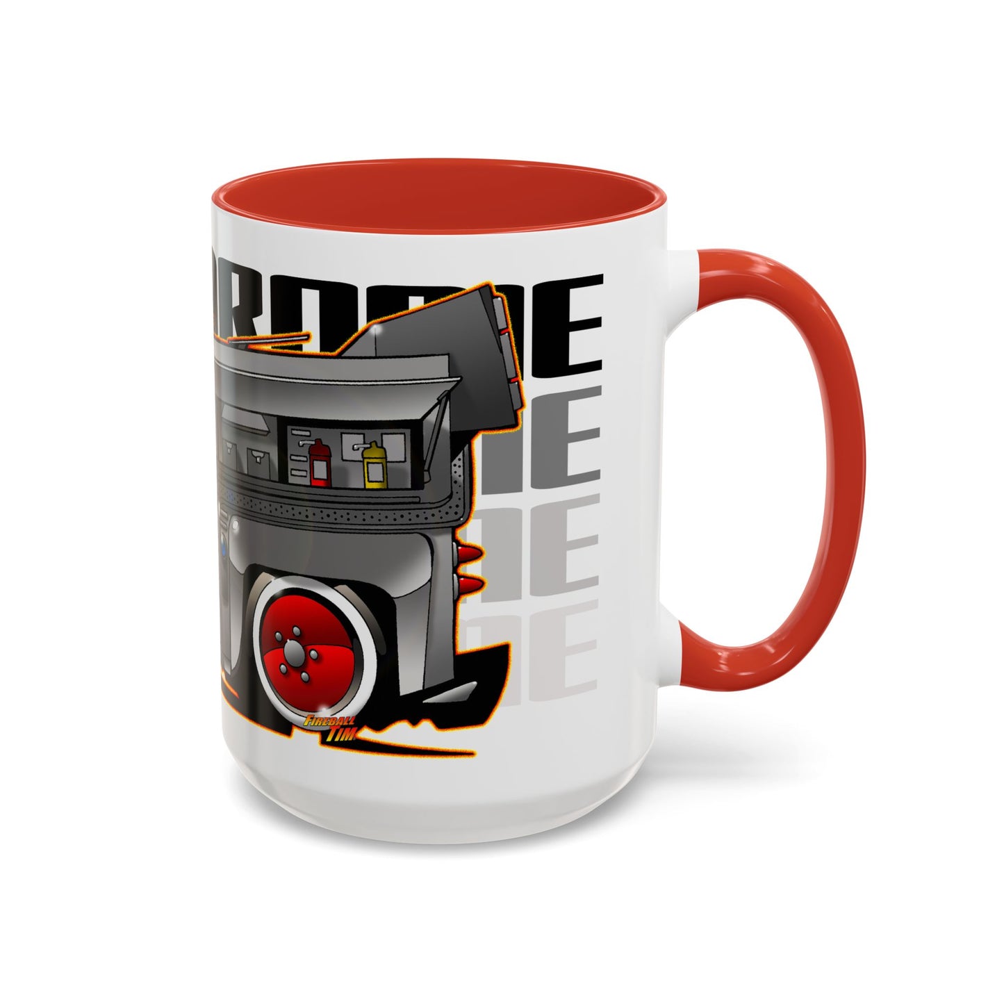 GALLODROME French Food Truck Fireball Art Collectible Coffee Mug - 2 Sizes