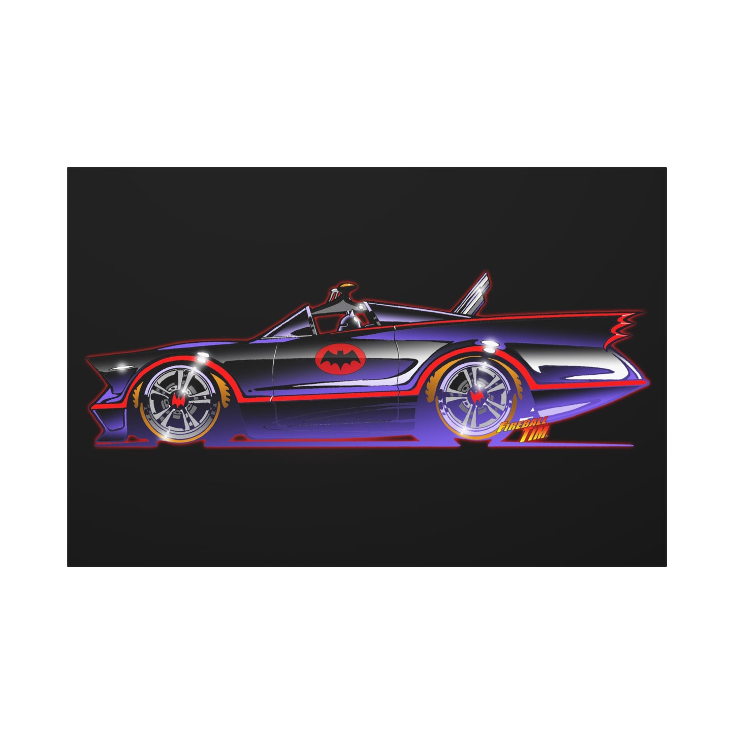 BATMOBILE 1966 BATMAN TV Car Canvas Art Print 11x14