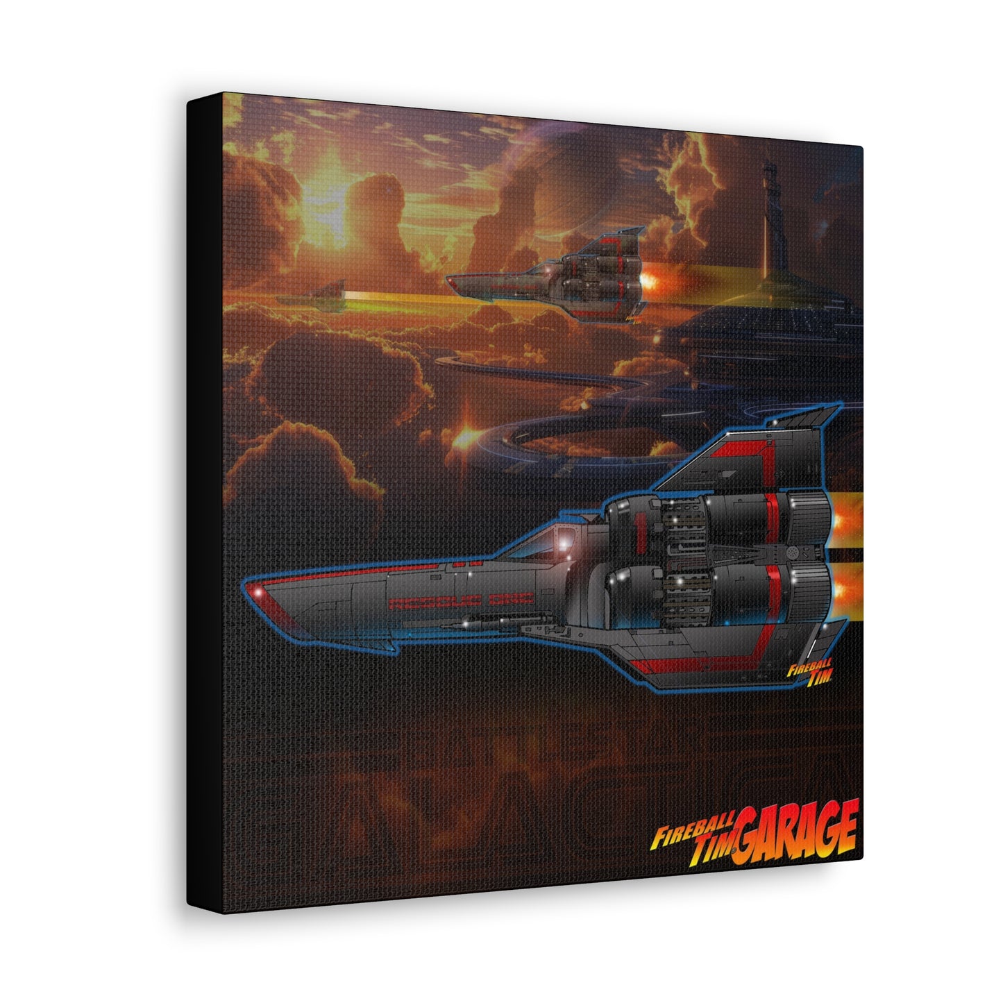 BATTLESTAR GALACTICA Viper Concept Art Canvas MASTERPRINT 3 Sizes