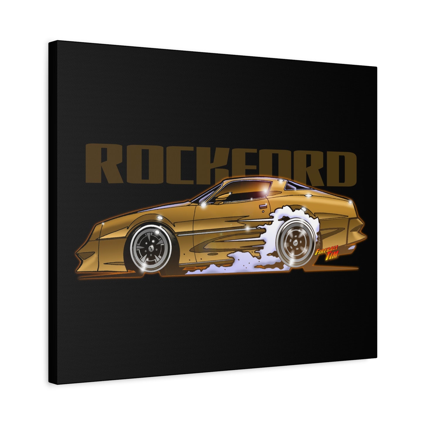 ROCKFORD FILES Pontiac Firebird Fireball Art Canvas Wall Print