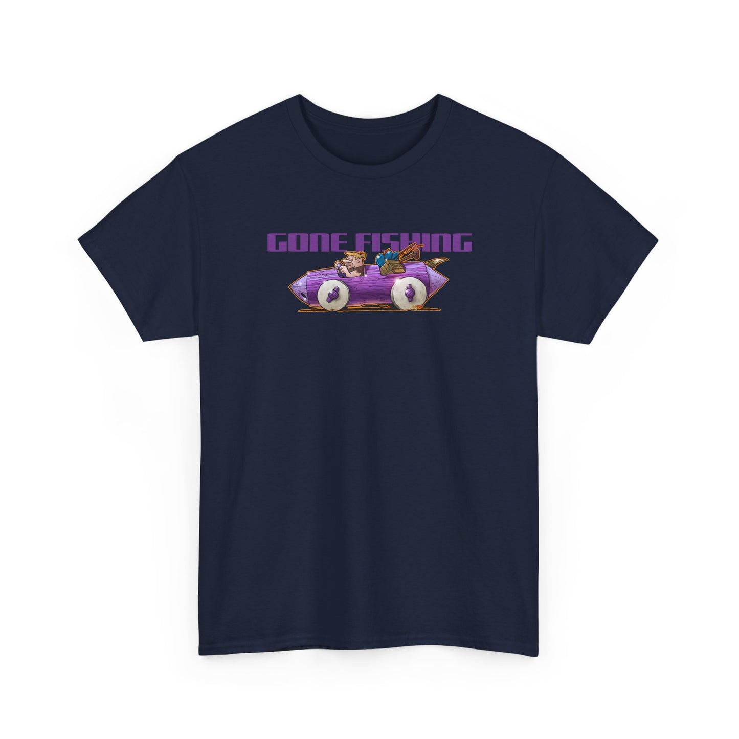 FLINSTONES BARNEY RUBBLE Gone Fishing Fireball Tee Shirt - Multiple Colors