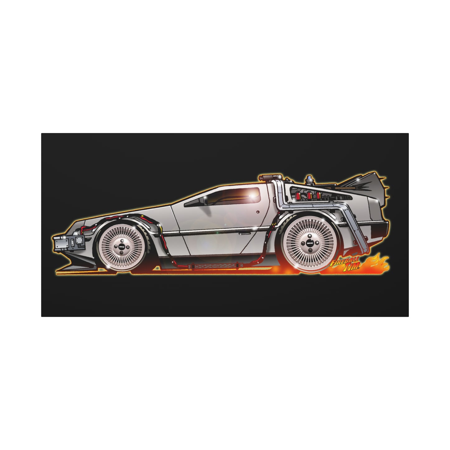 BACK to the FUTURE Delorean Time Machine Canvas Art Wall Print