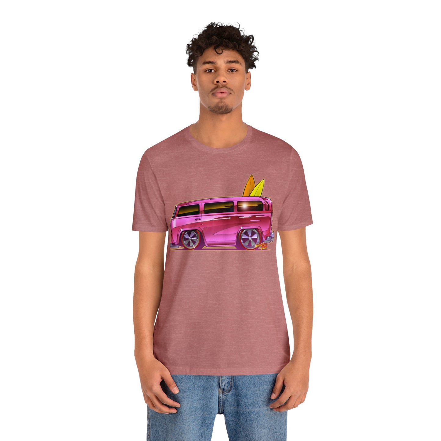 Hot Wheels PINK BEACH BOMB VW Bus Unisex Jersey Short Sleeve TShirt 12 Colors