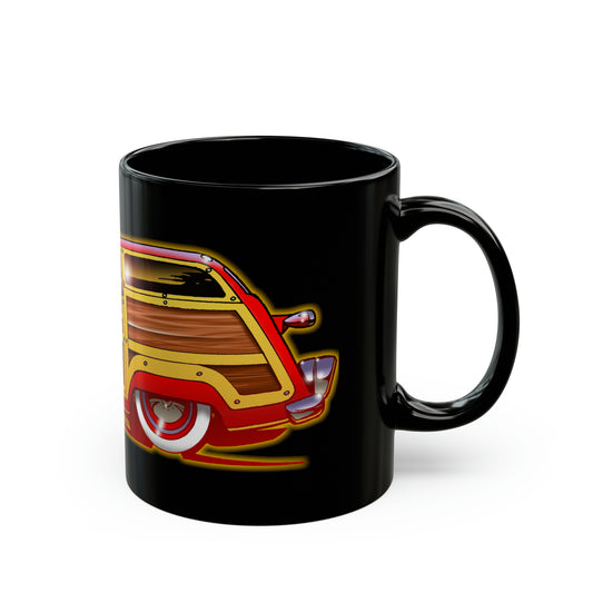 FORD WOODIE 1950 Classic Car Coffee Mug 11oz-Mug-Fireball Tim Garage