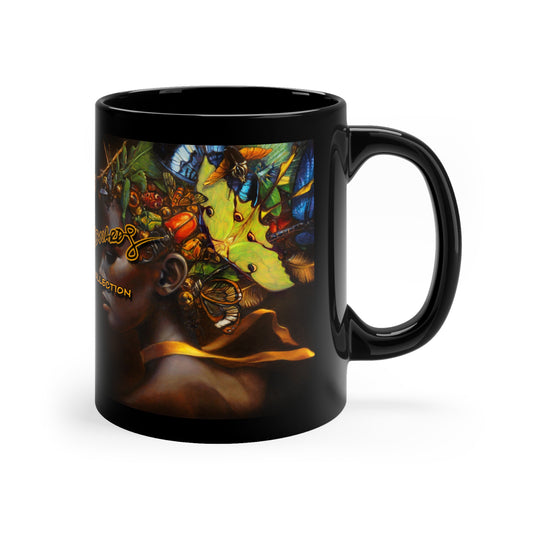 Heather Edwards Signature Collection YELLOW RIBBON Black 11oz Mug-Mug-Fireball Tim Garage