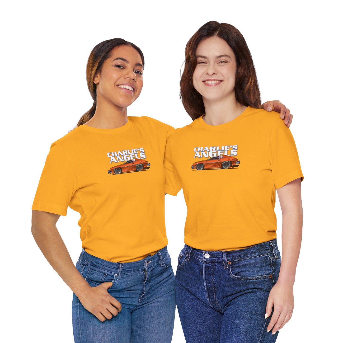 CHARLIES ANGELS 1977 Ford Pinto Concept Art Short Sleeve Tee 12 Colors
