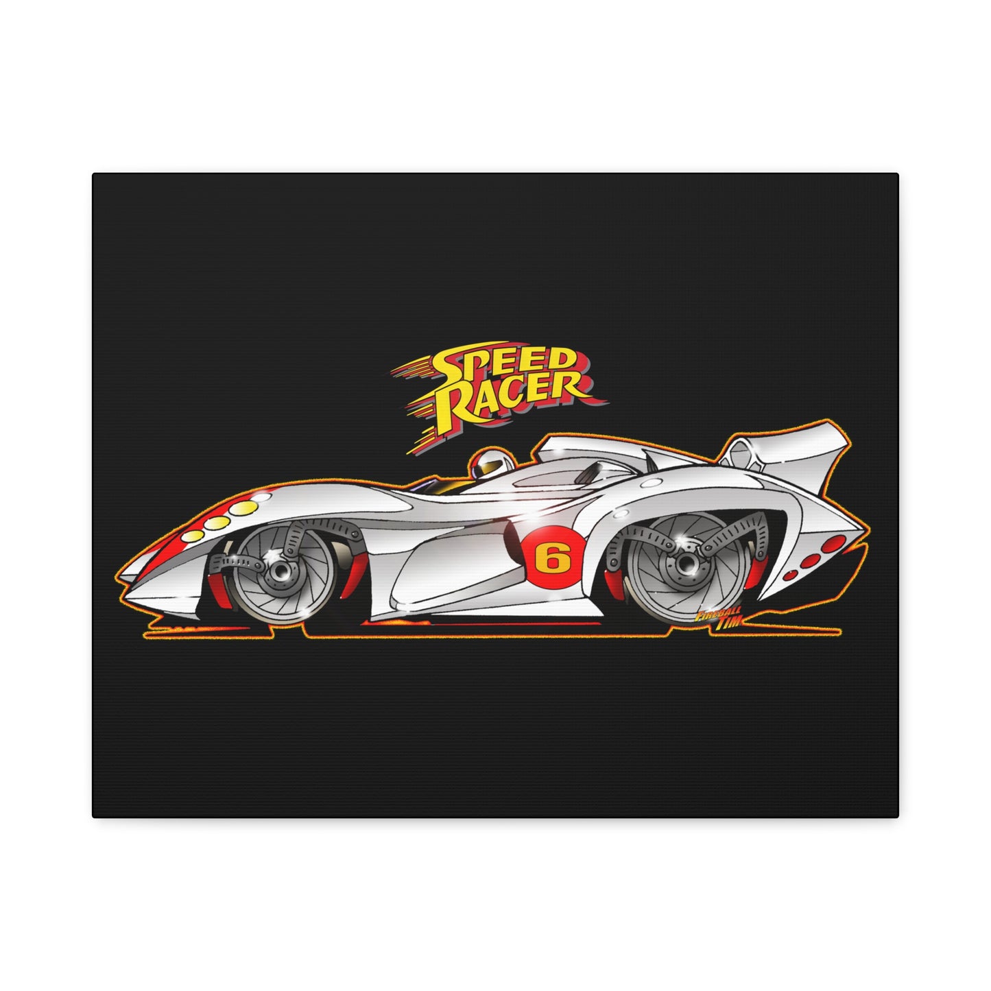 SPEED RACER MACH 6 Fireball Art Collectible Canvas Print - Multiple Sizes