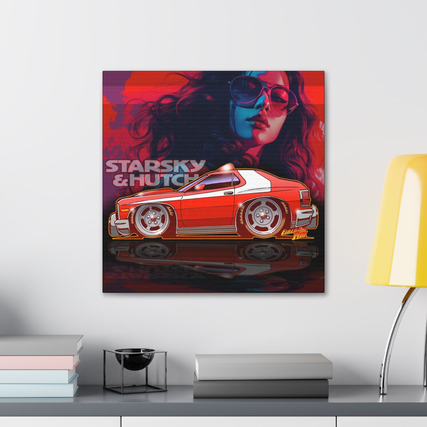 STARSKY AND HUTCH TV Show Car Canvas MASTERPRINT 2 Sizes