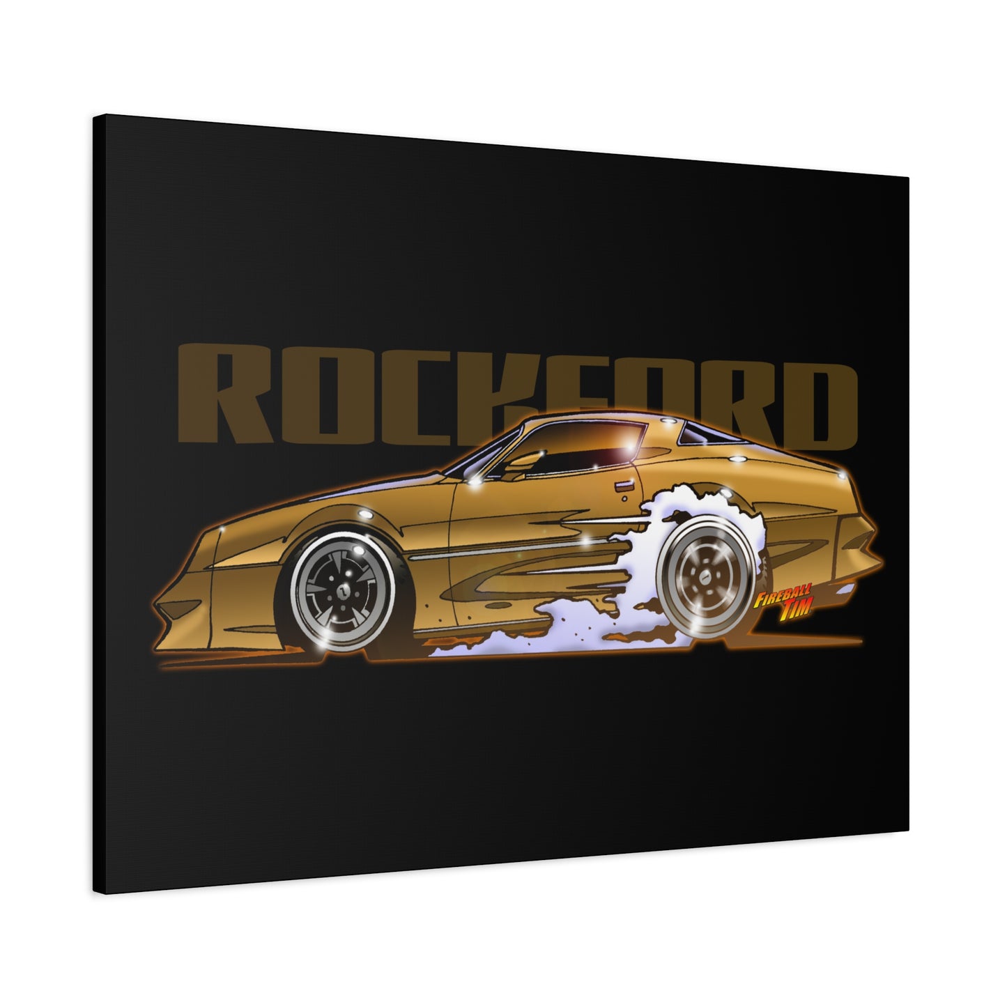 ROCKFORD FILES Pontiac Firebird Fireball Art Canvas Wall Print