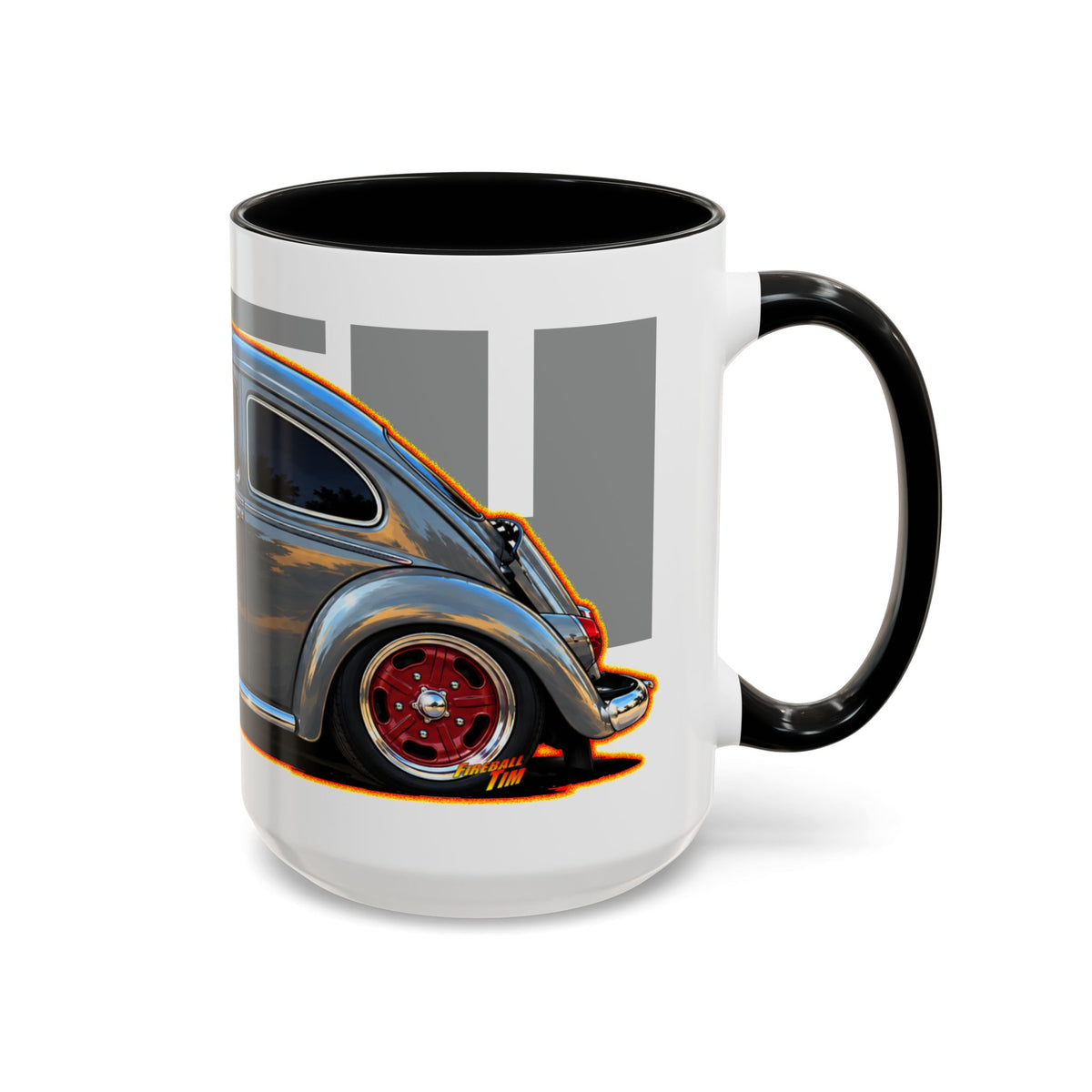 KUSTOM 1964 VW BUG Collectible Fireball Art Coffee Mug - 2 Sizes