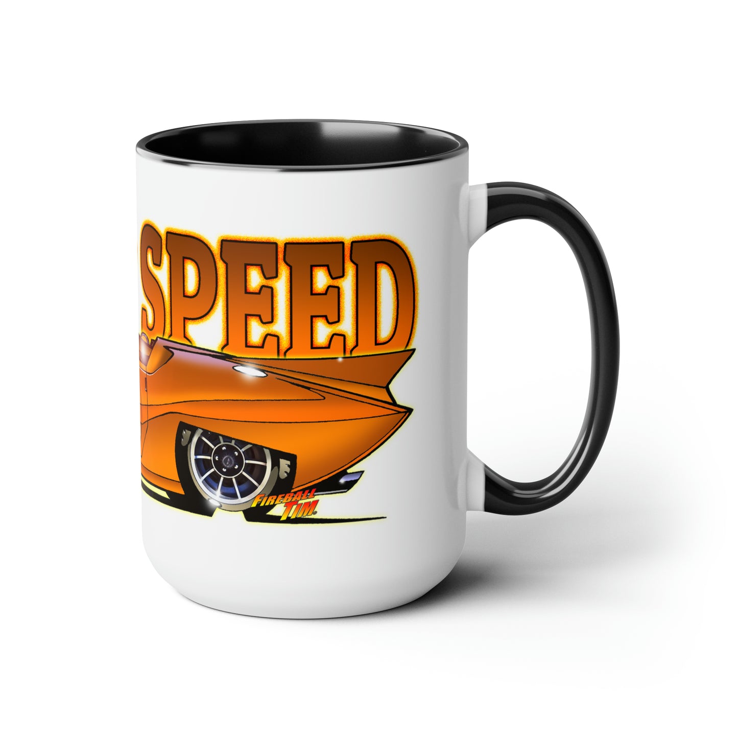 Fireball Tim DUKE OF SPEED Movie Car Coffee Mug 15oz