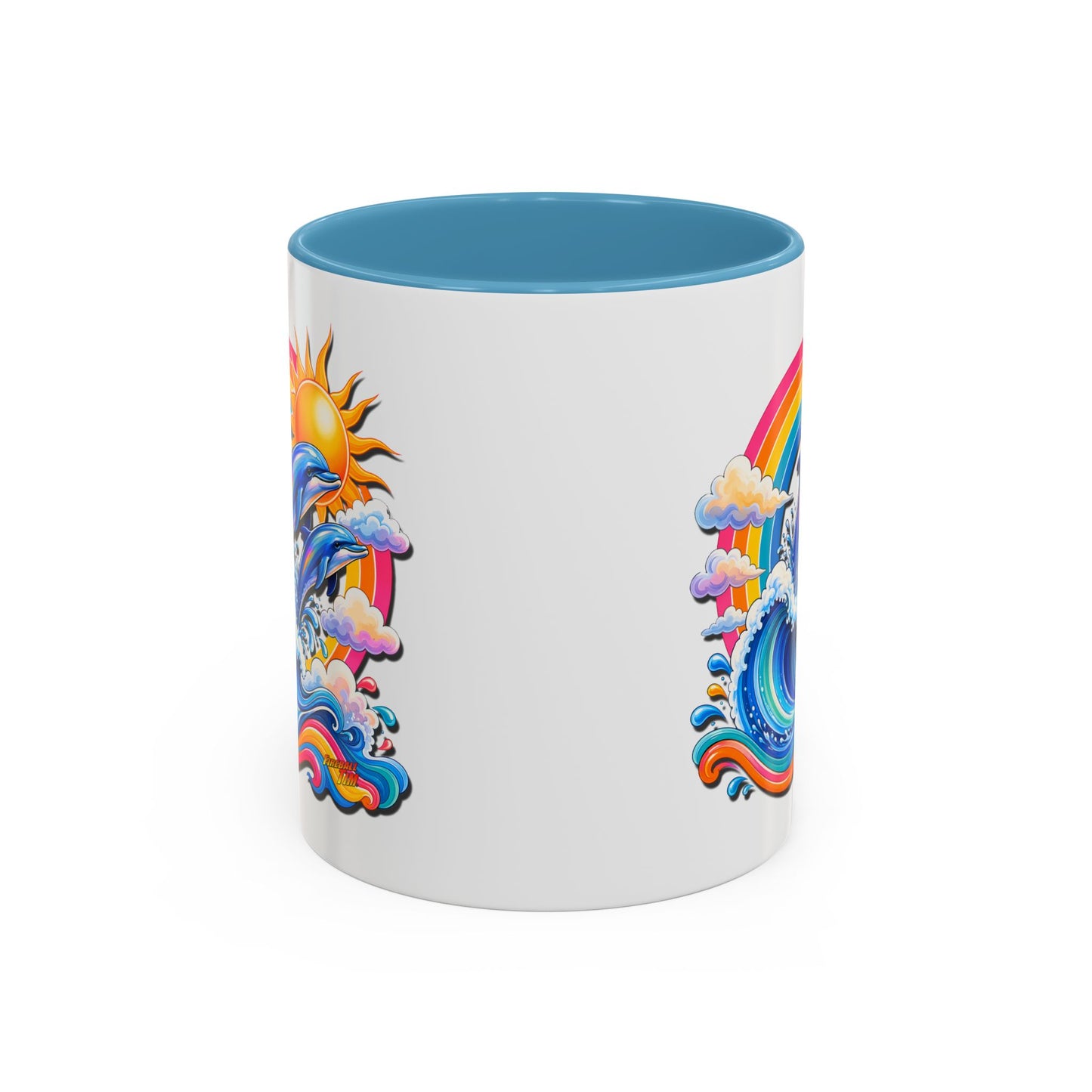 DOLPHIN SPLASH 1 Aquarium Series Fireball Art Coffee Mug - 2 Sizes