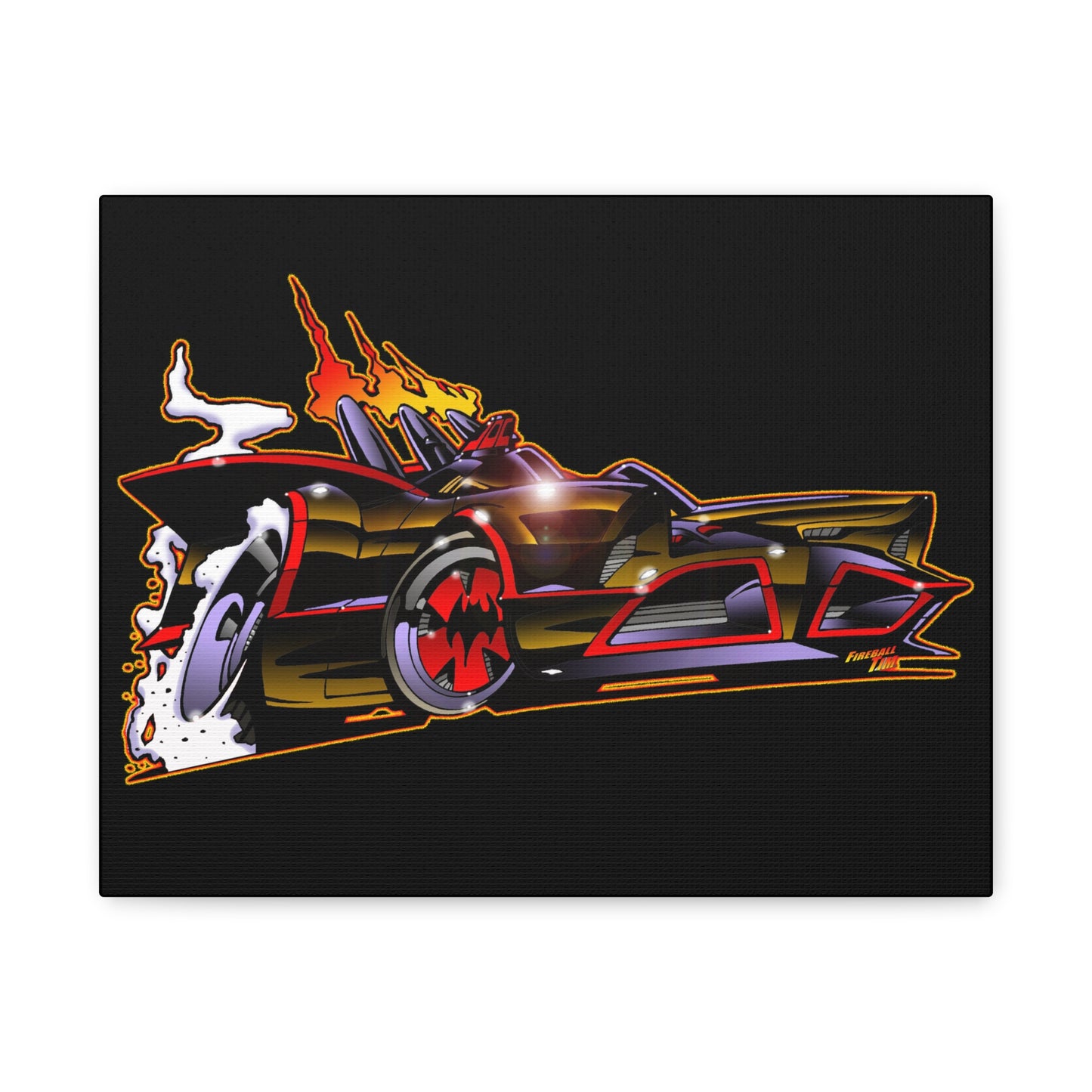 BATMOBILE 1966 BATMAN BAT66 Collectible TV Car Canvas Wall Art